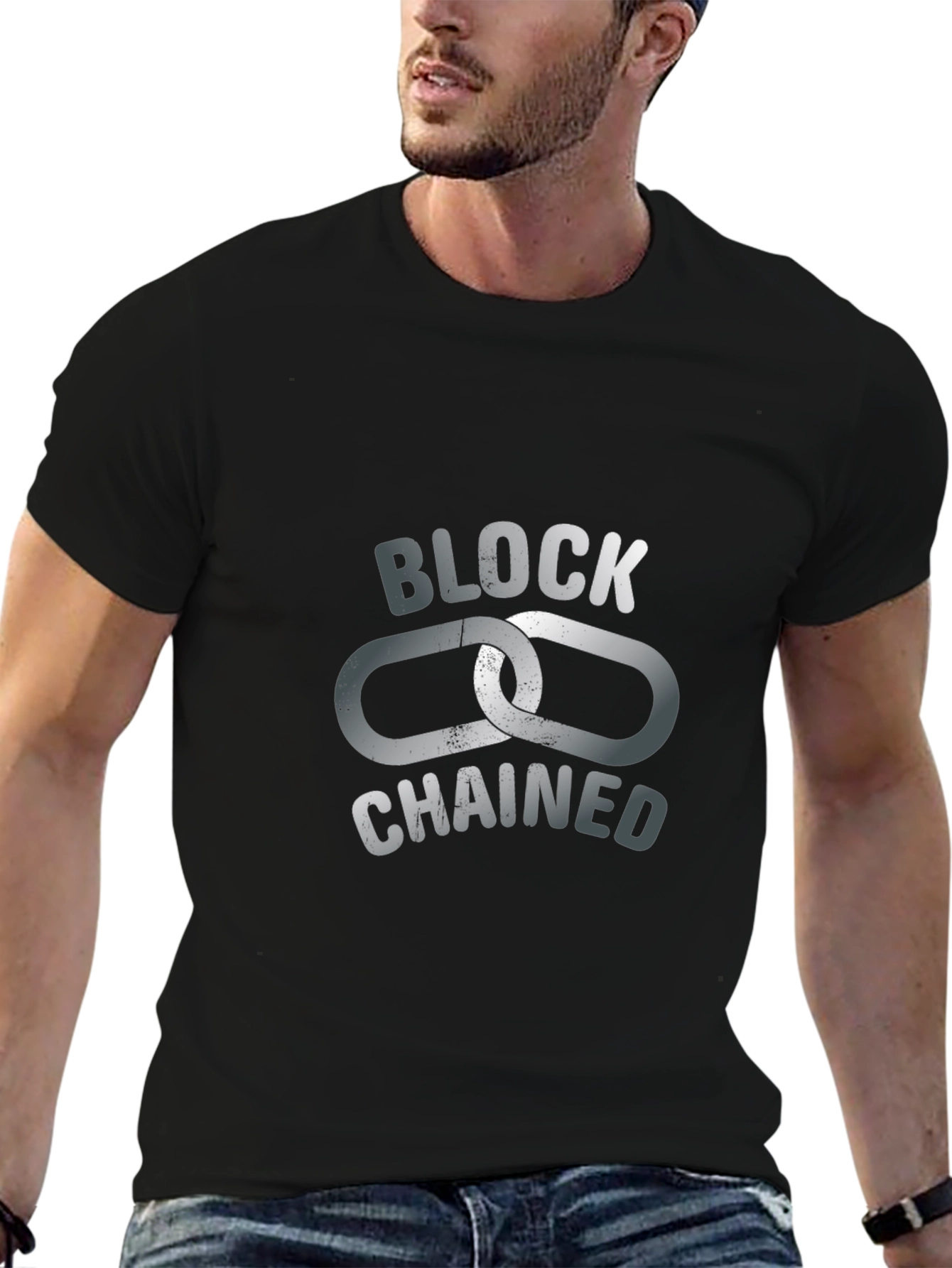 Block Chained Graphic Tee - Crypto Enthusiast Apparel