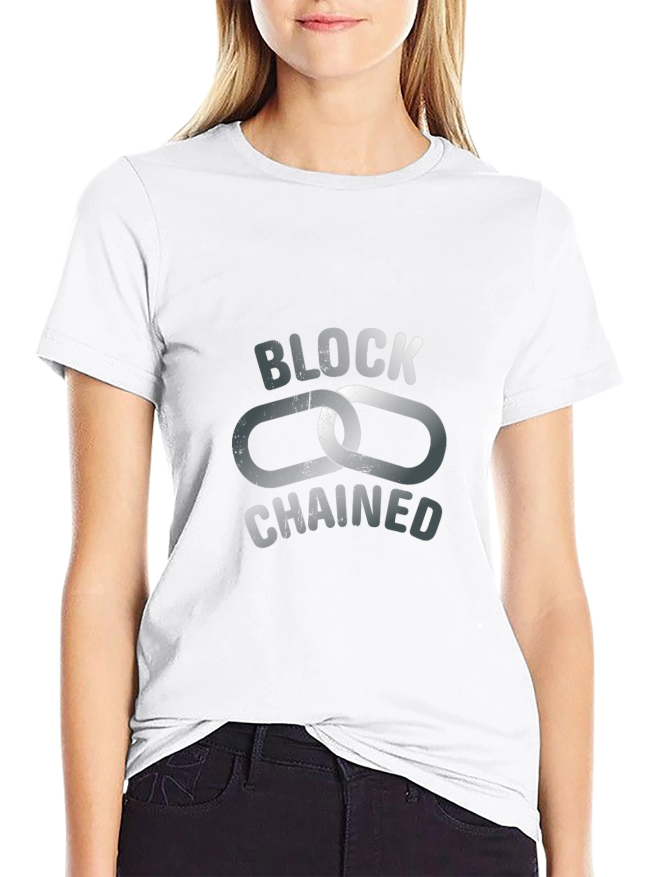 Block Chained Graphic Tee - Crypto Enthusiast Apparel