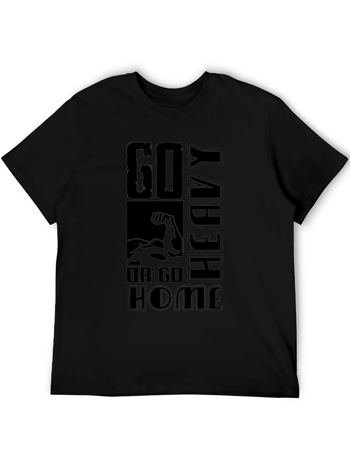 Go Heavy or Go Home Black T-Shirt