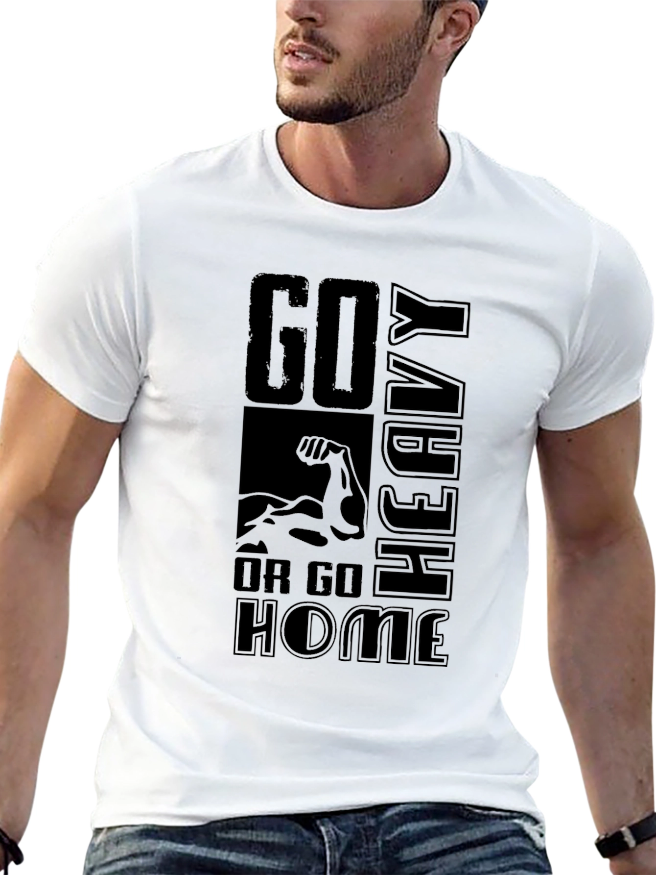 Go Heavy or Go Home Black T-Shirt