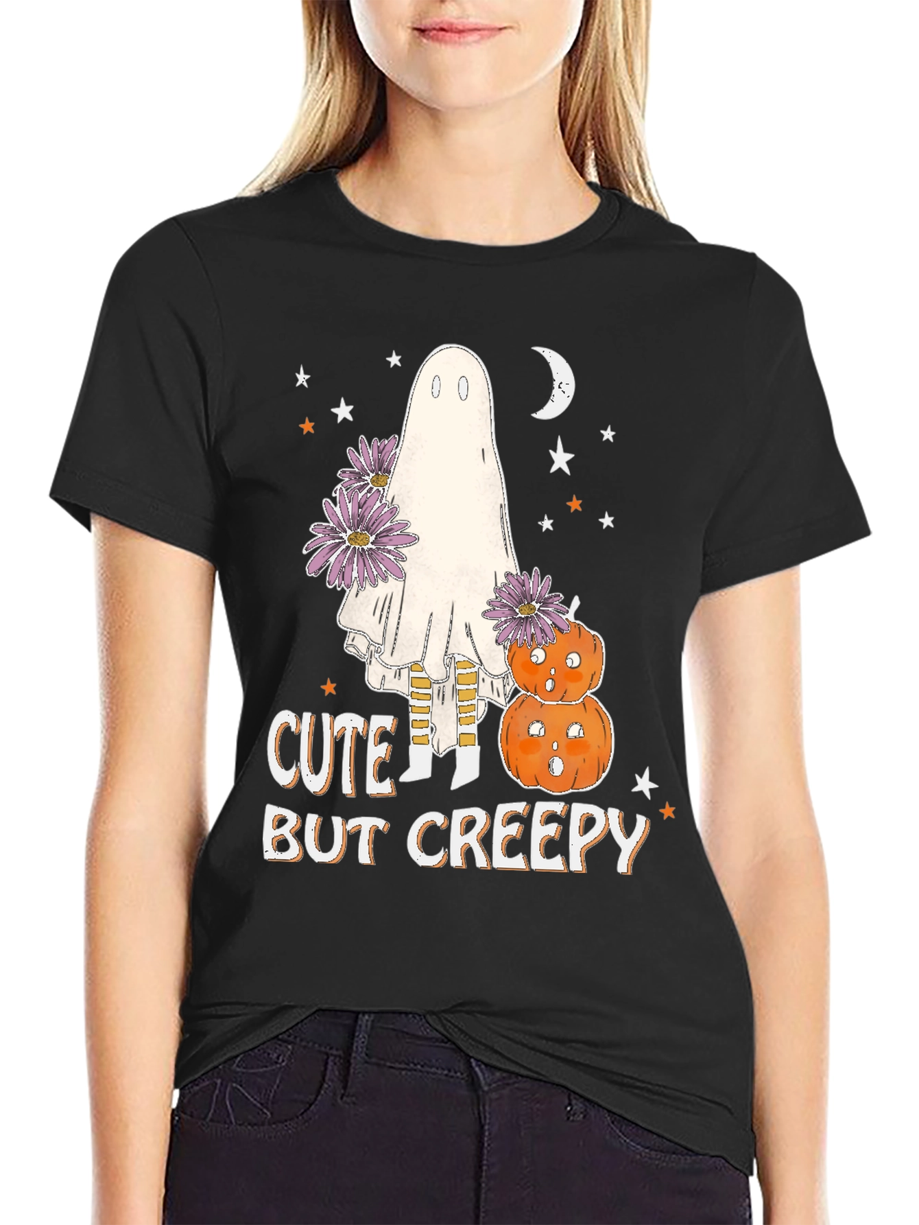 Cute But Creepy Halloween Ghost T-Shirt