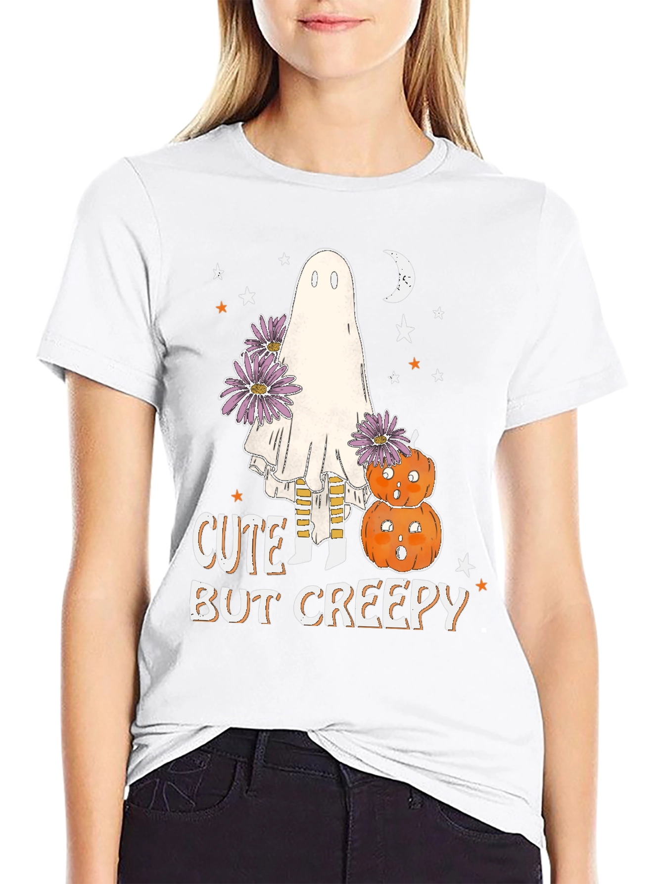 Cute But Creepy Halloween Ghost T-Shirt