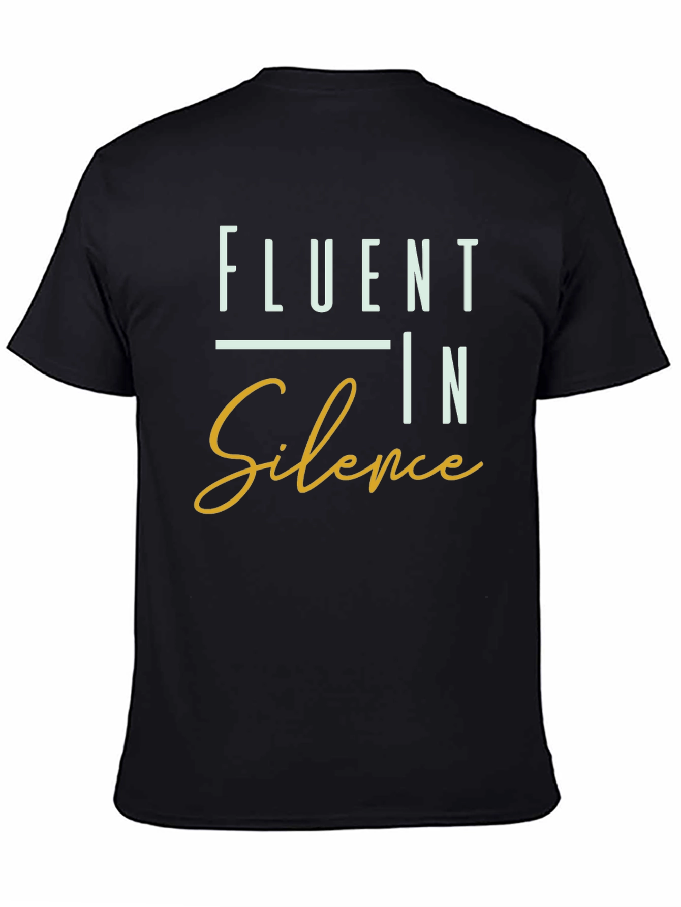 Fluent In Silence Graphic T-Shirt - Black