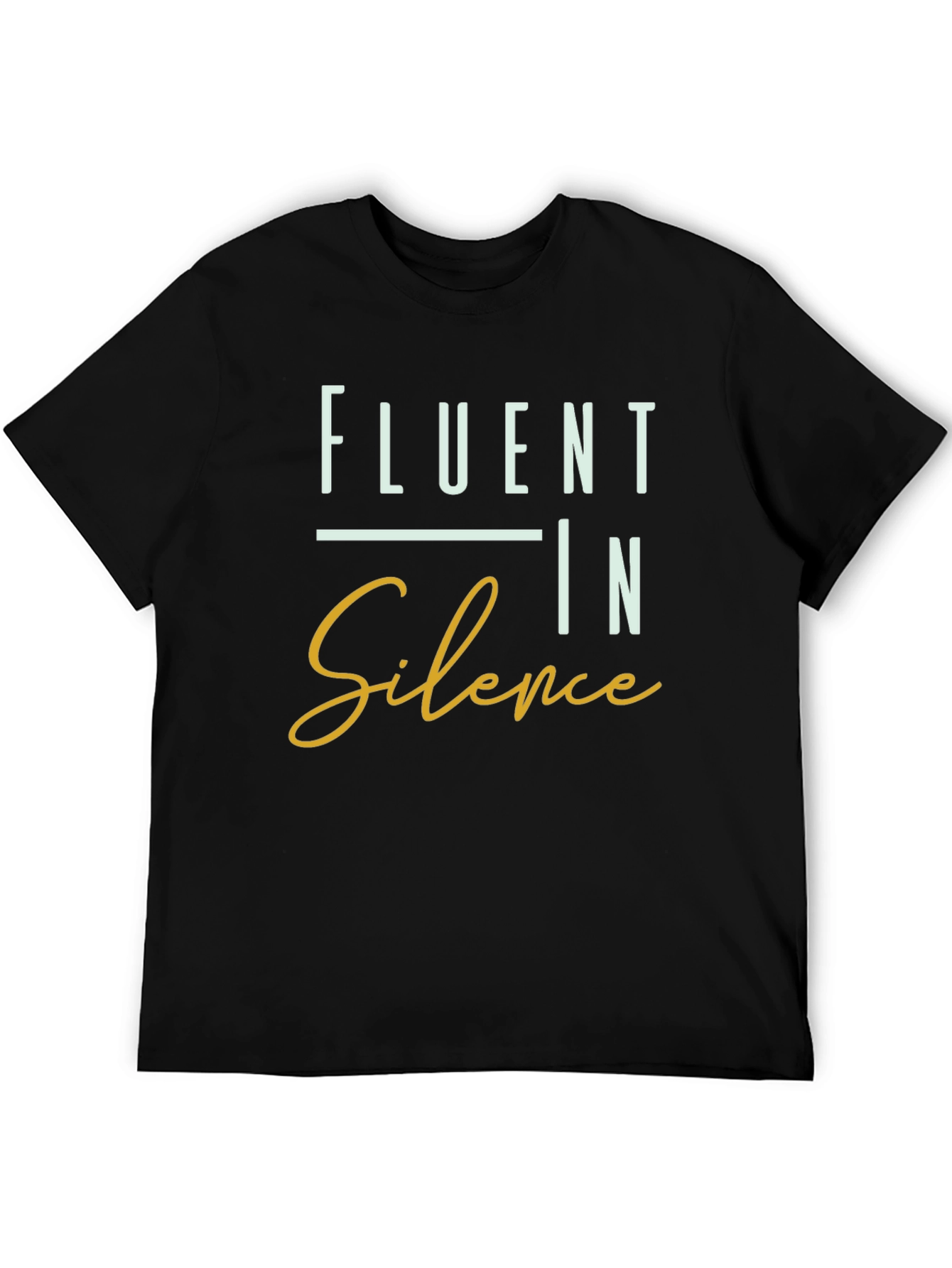 Fluent In Silence Graphic T-Shirt - Black