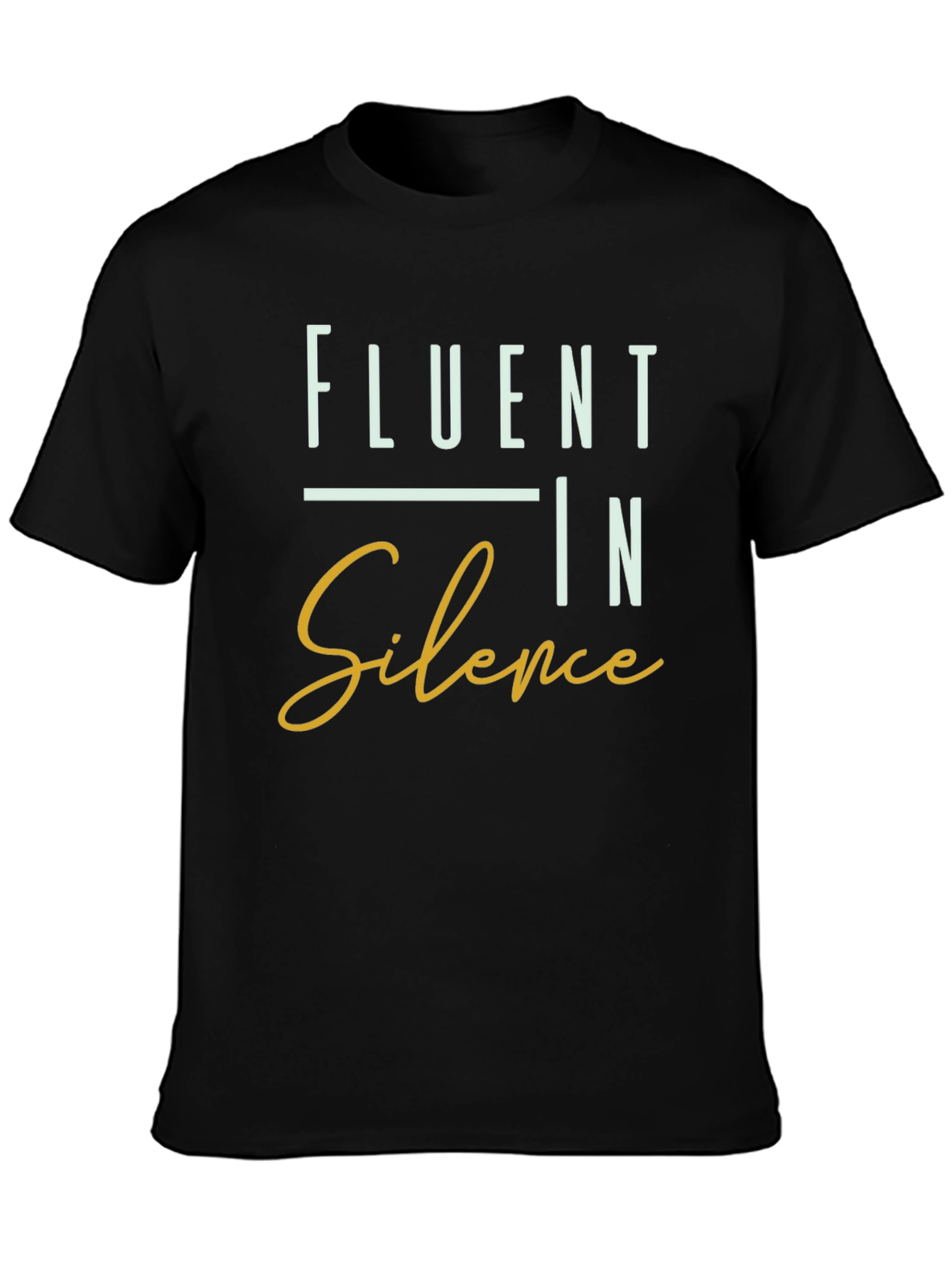 Fluent In Silence Graphic T-Shirt - Black