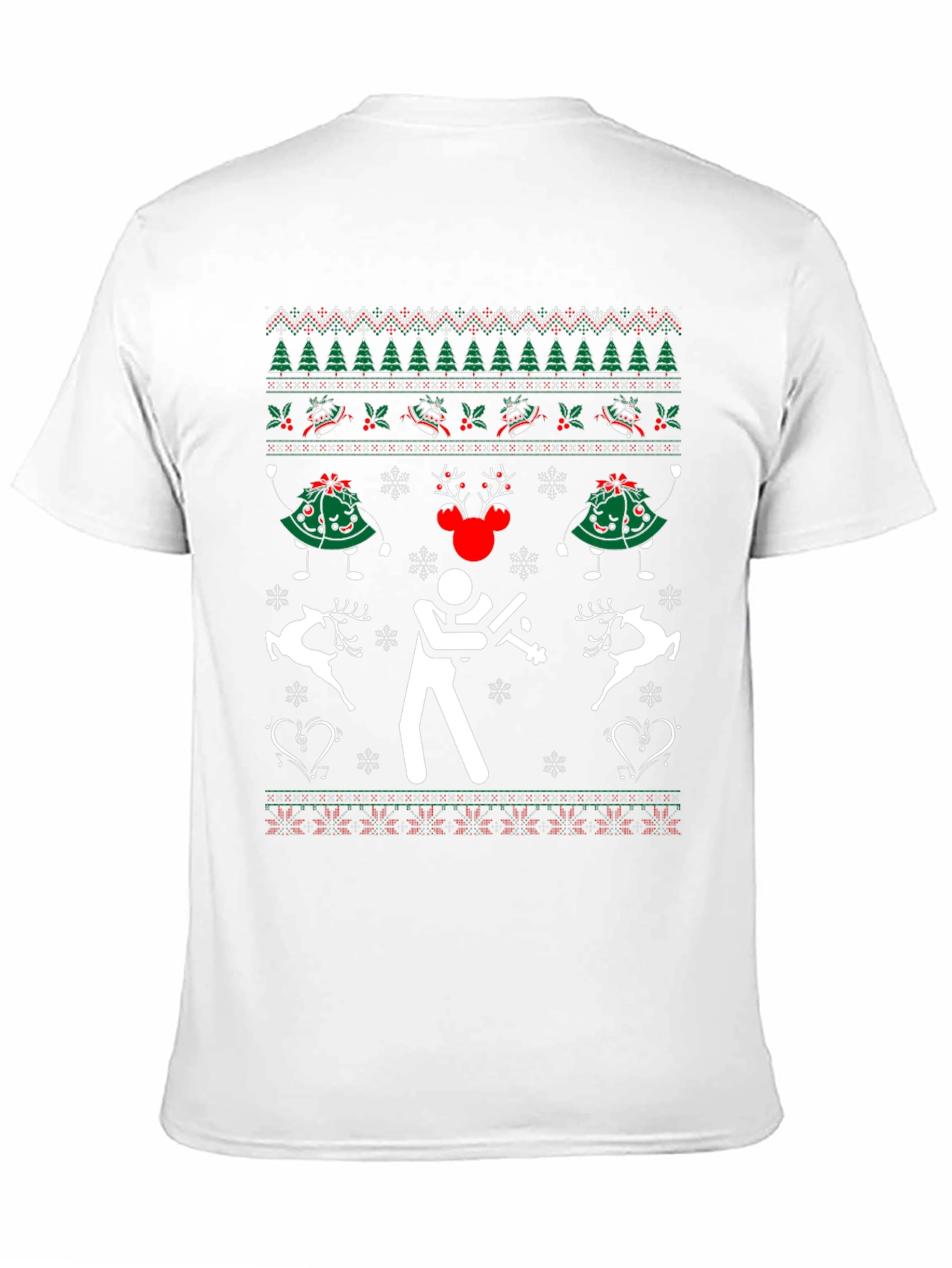Festive Black Christmas Sweater T-Shirt