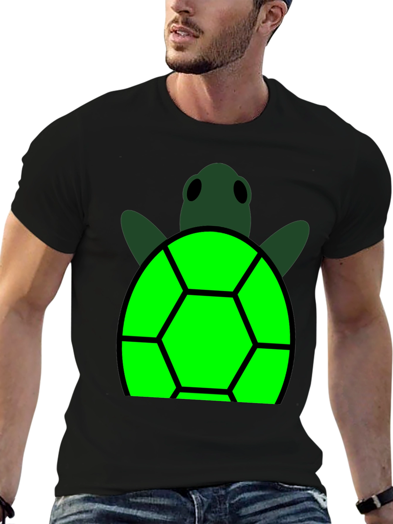 Turtle Graphic Black T-Shirt