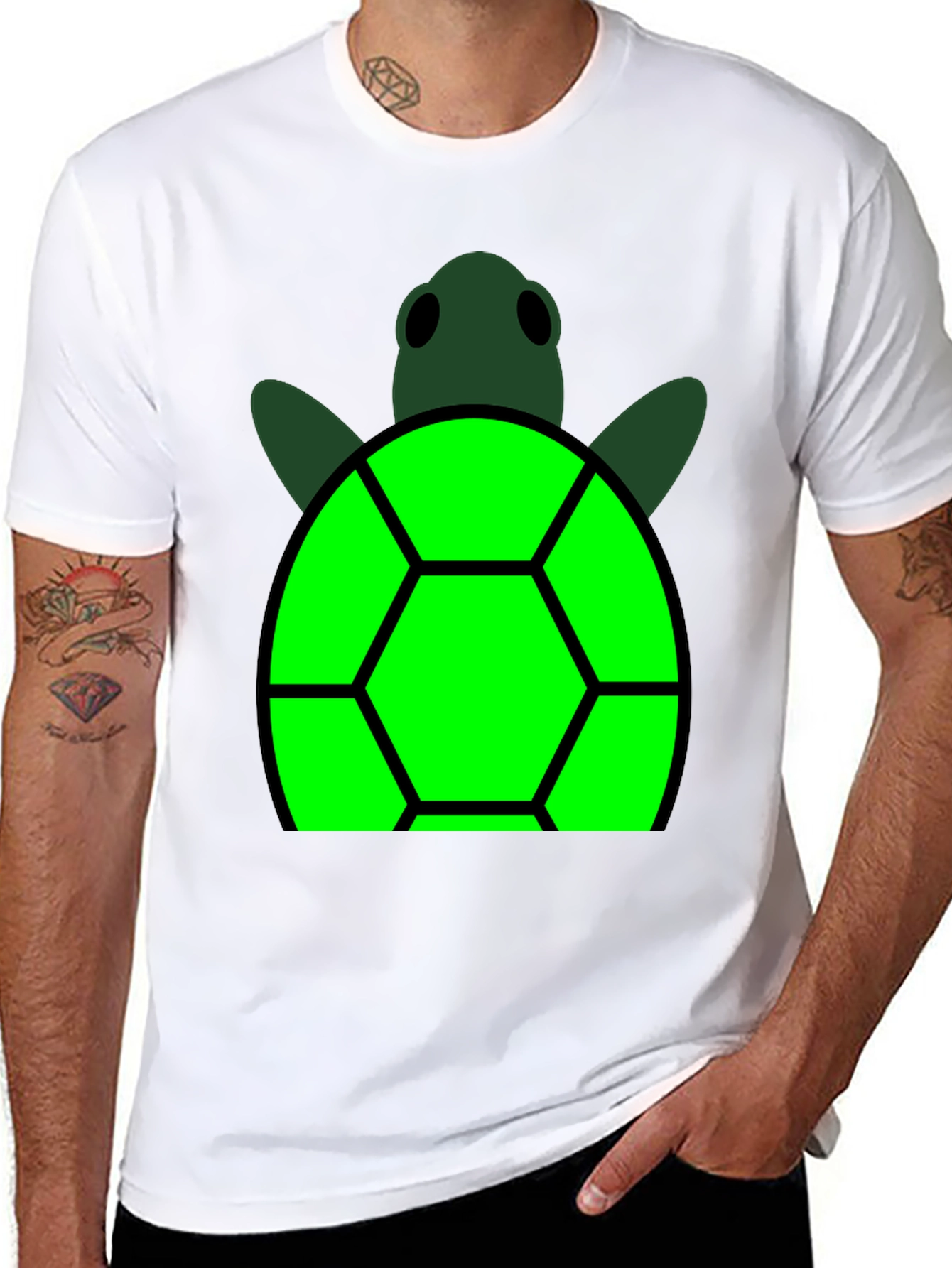 Turtle Graphic Black T-Shirt