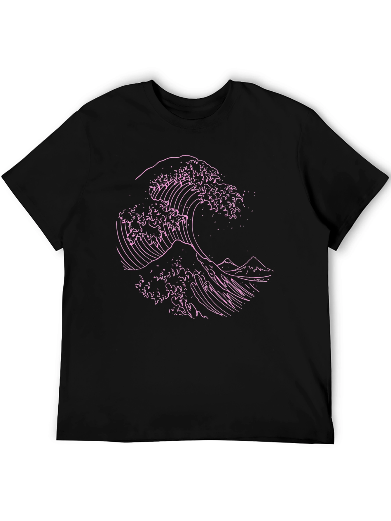 Great Wave Graphic Tee - Mens Black T-Shirt