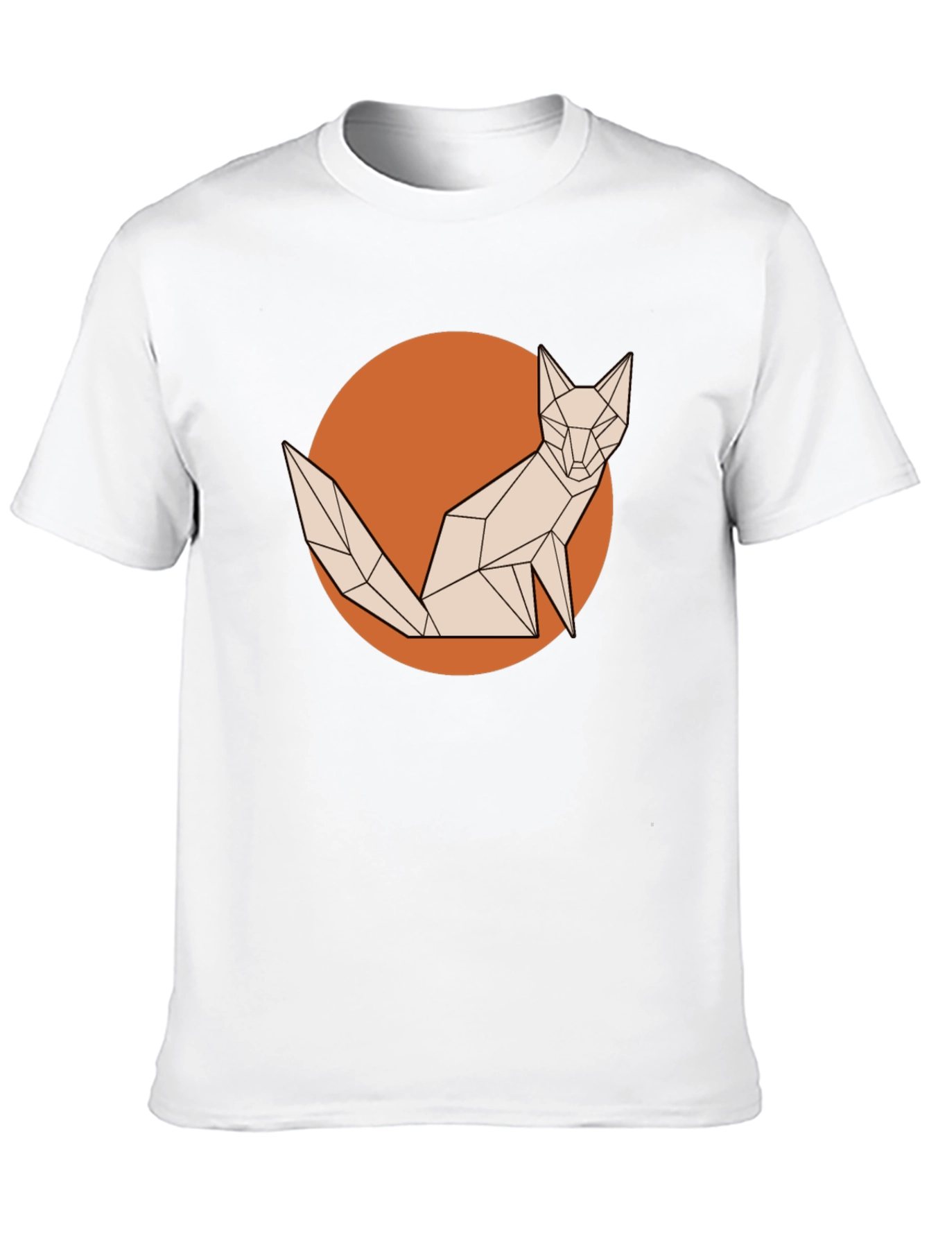 Geometric Fox Graphic Tee - Stylish Mens T-Shirt