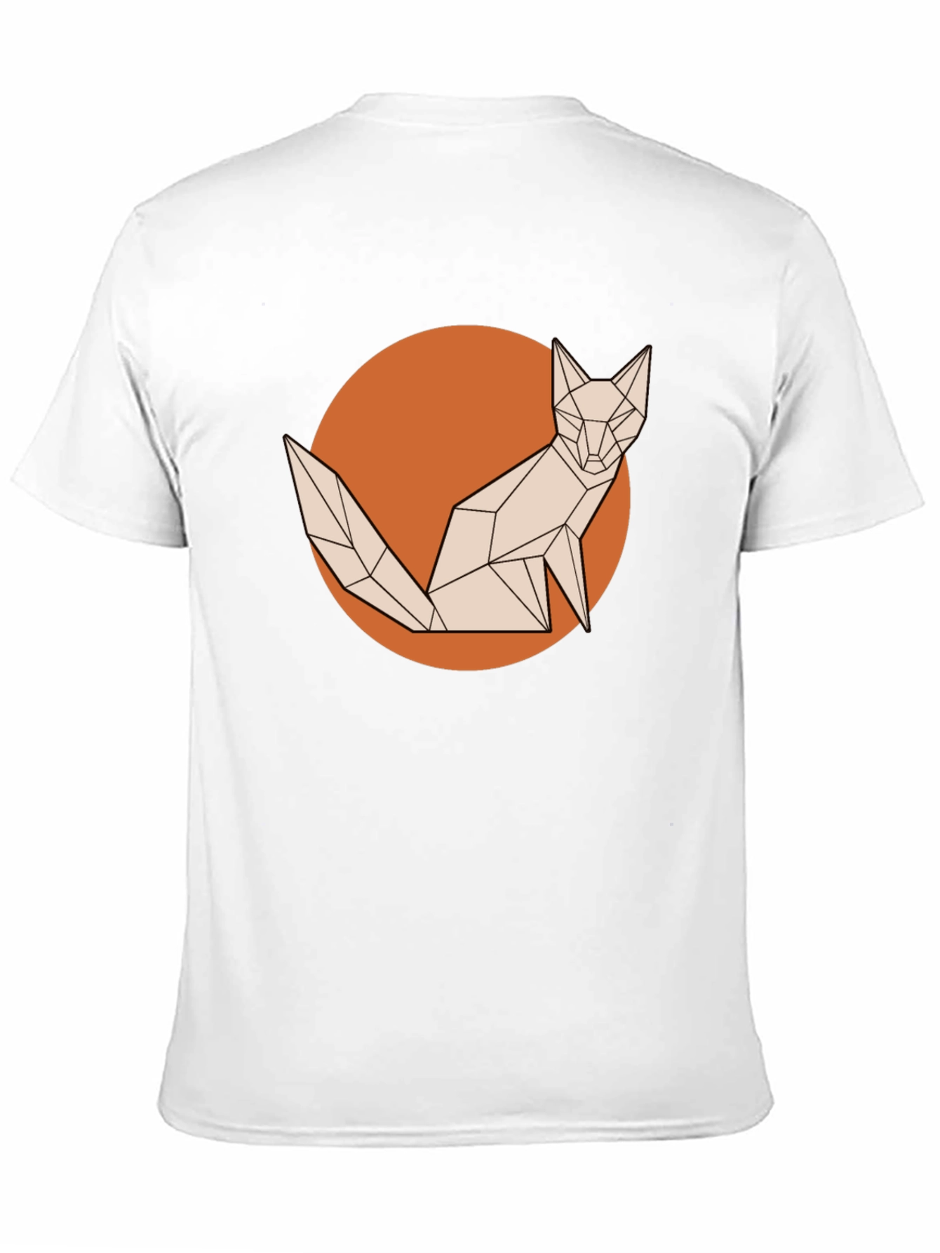 Geometric Fox Graphic Tee - Stylish Mens T-Shirt