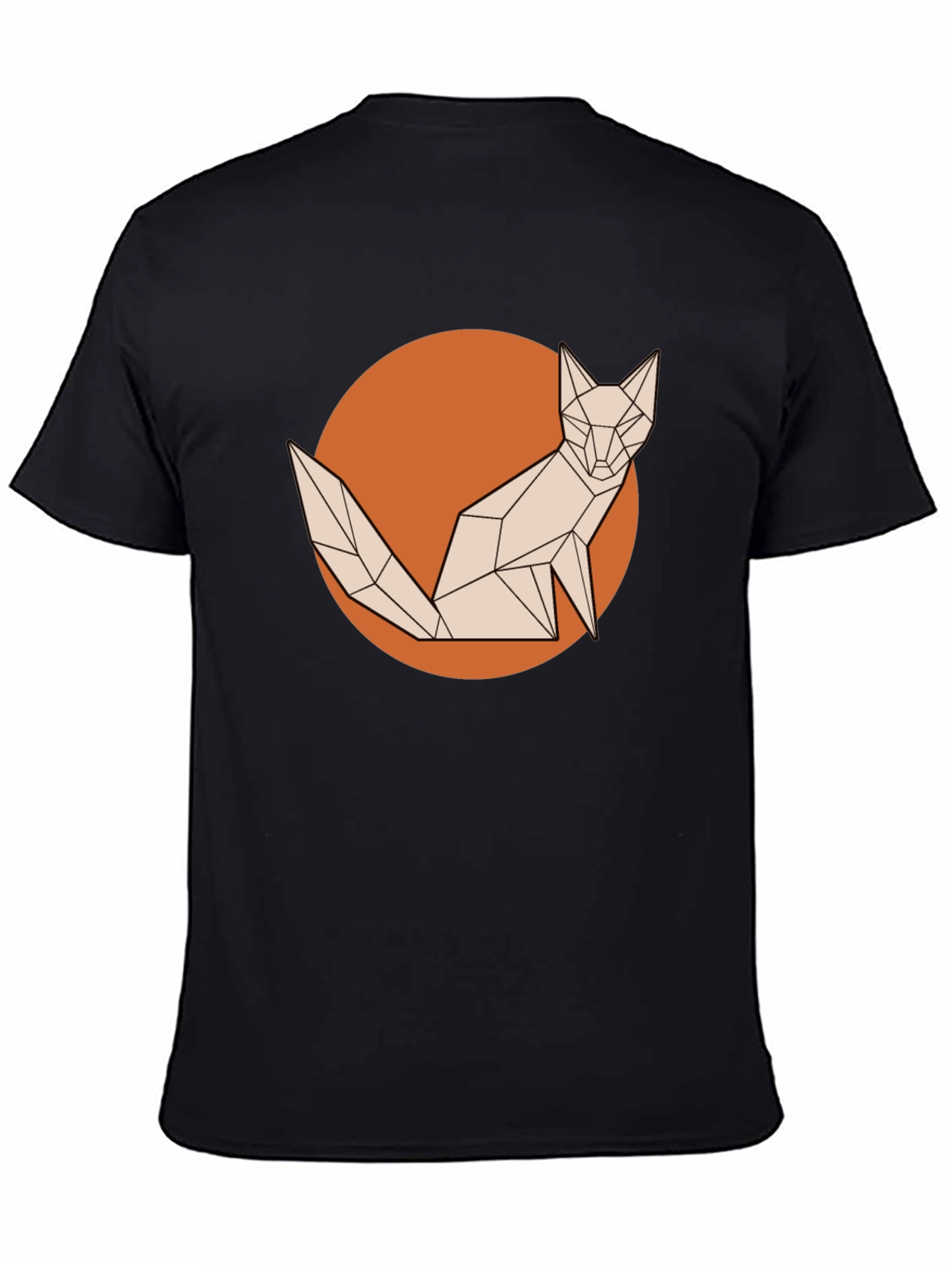 Geometric Fox Graphic Tee - Stylish Mens T-Shirt