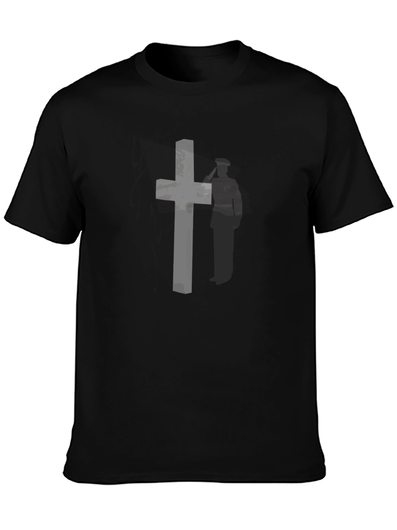 Stone Cross Graphic Tee - Black