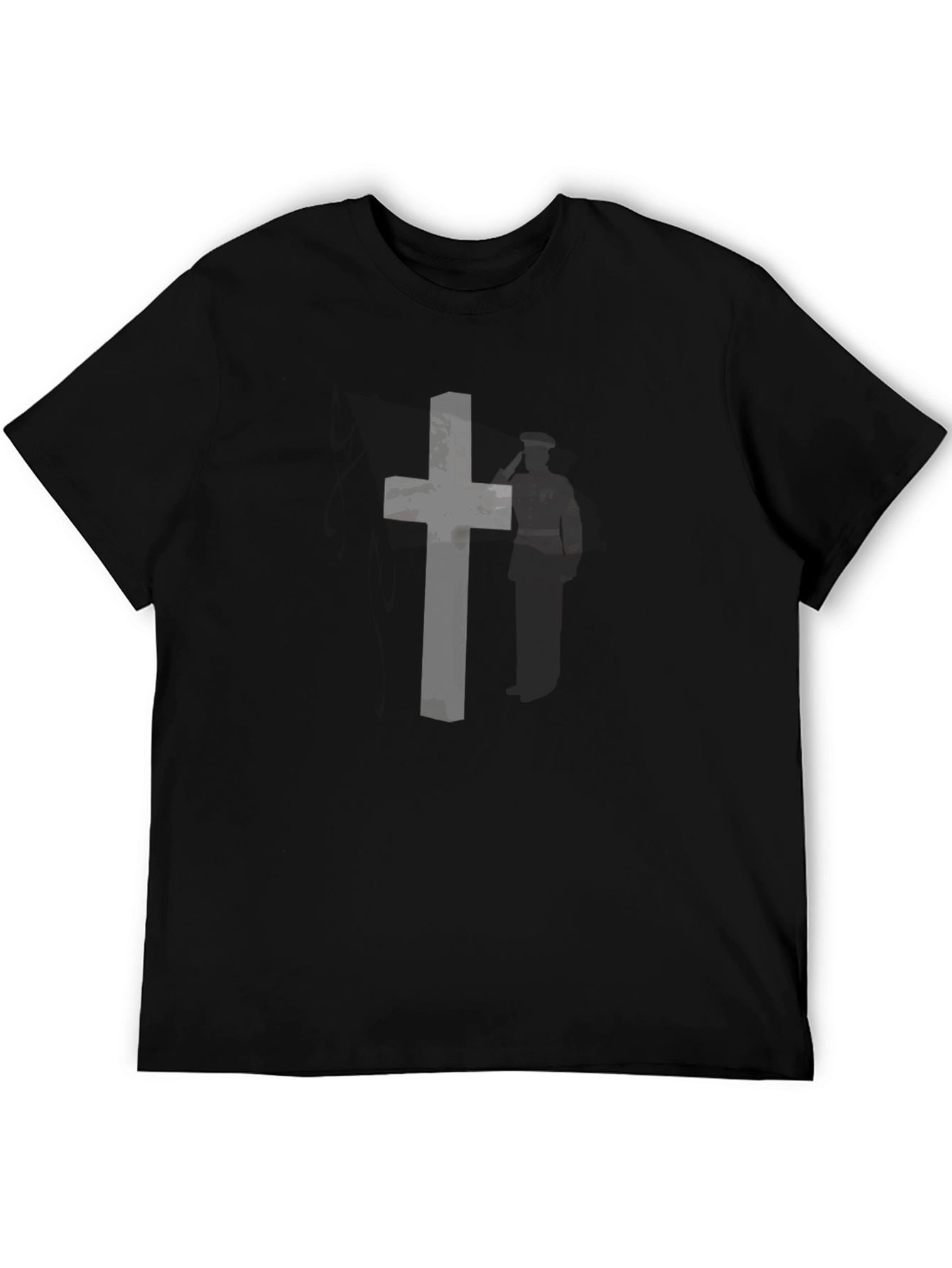Stone Cross Graphic Tee - Black