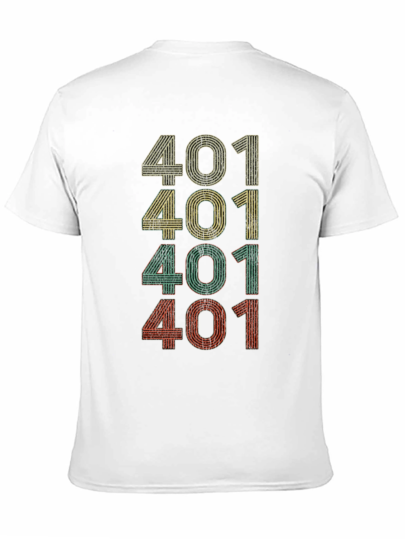 Retro 401 Graphic Tee - Black Casual T-Shirt