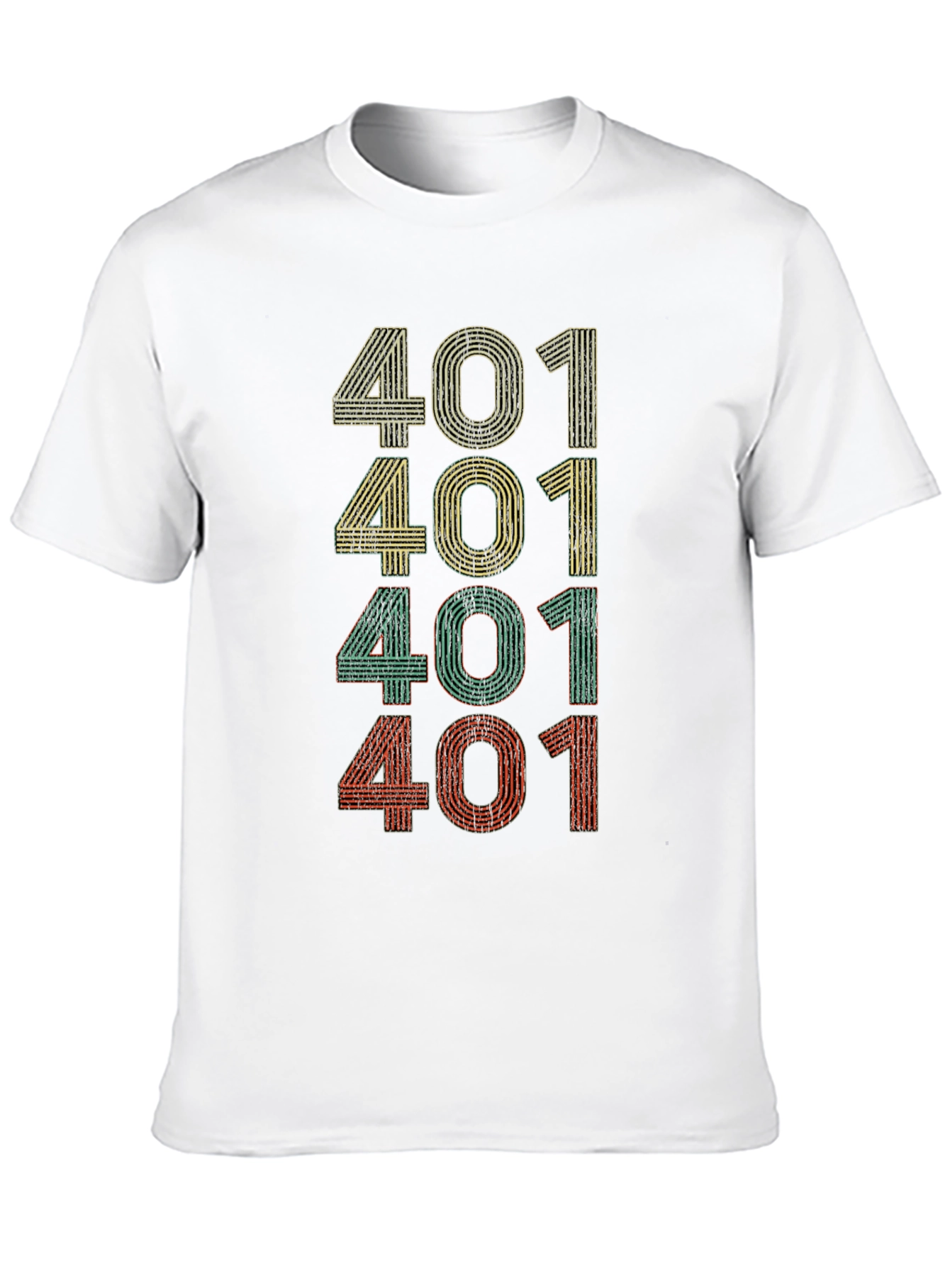 Retro 401 Graphic Tee - Black Casual T-Shirt
