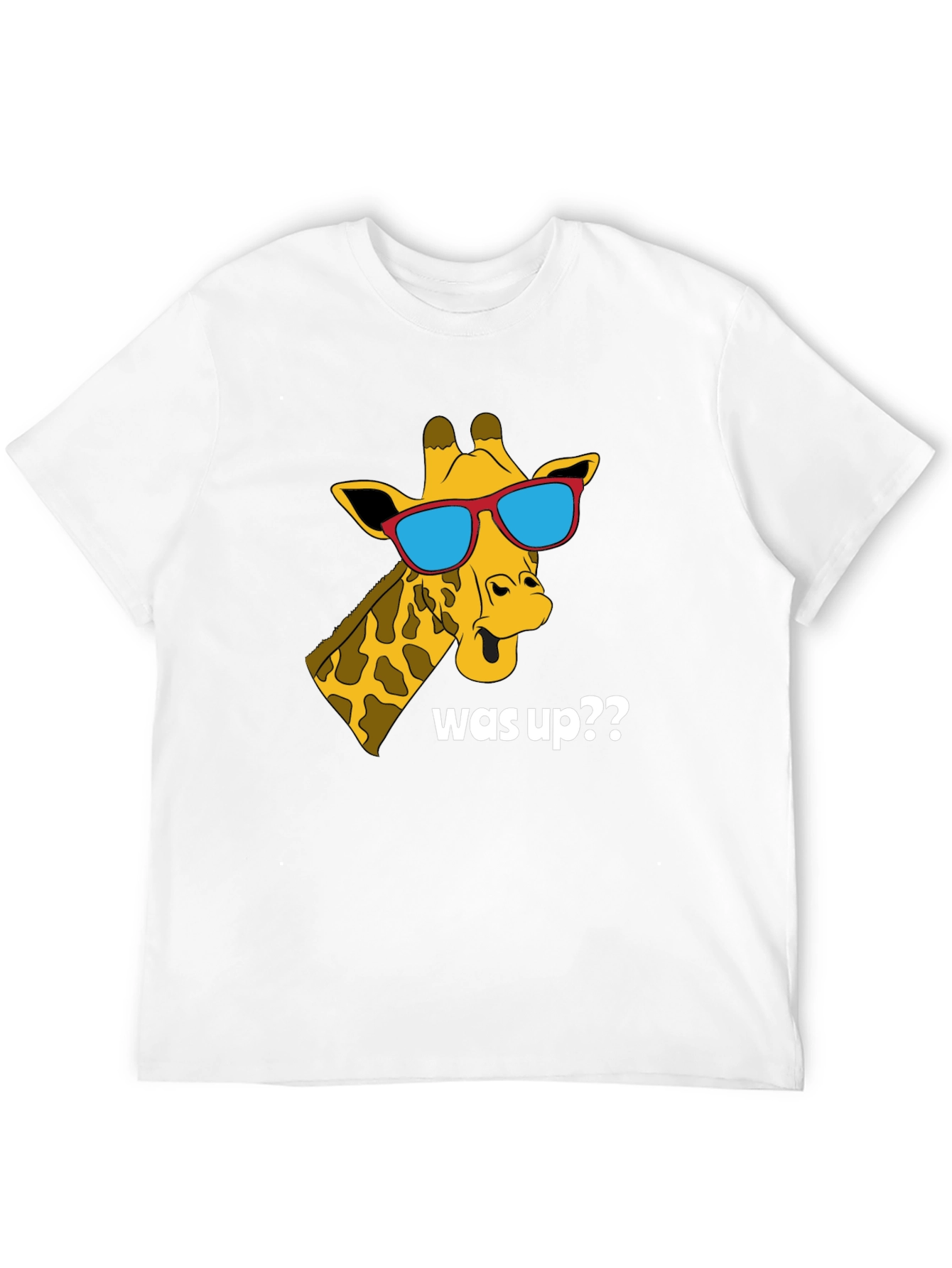 Cool Giraffe Was Up?? T-Shirt - Black