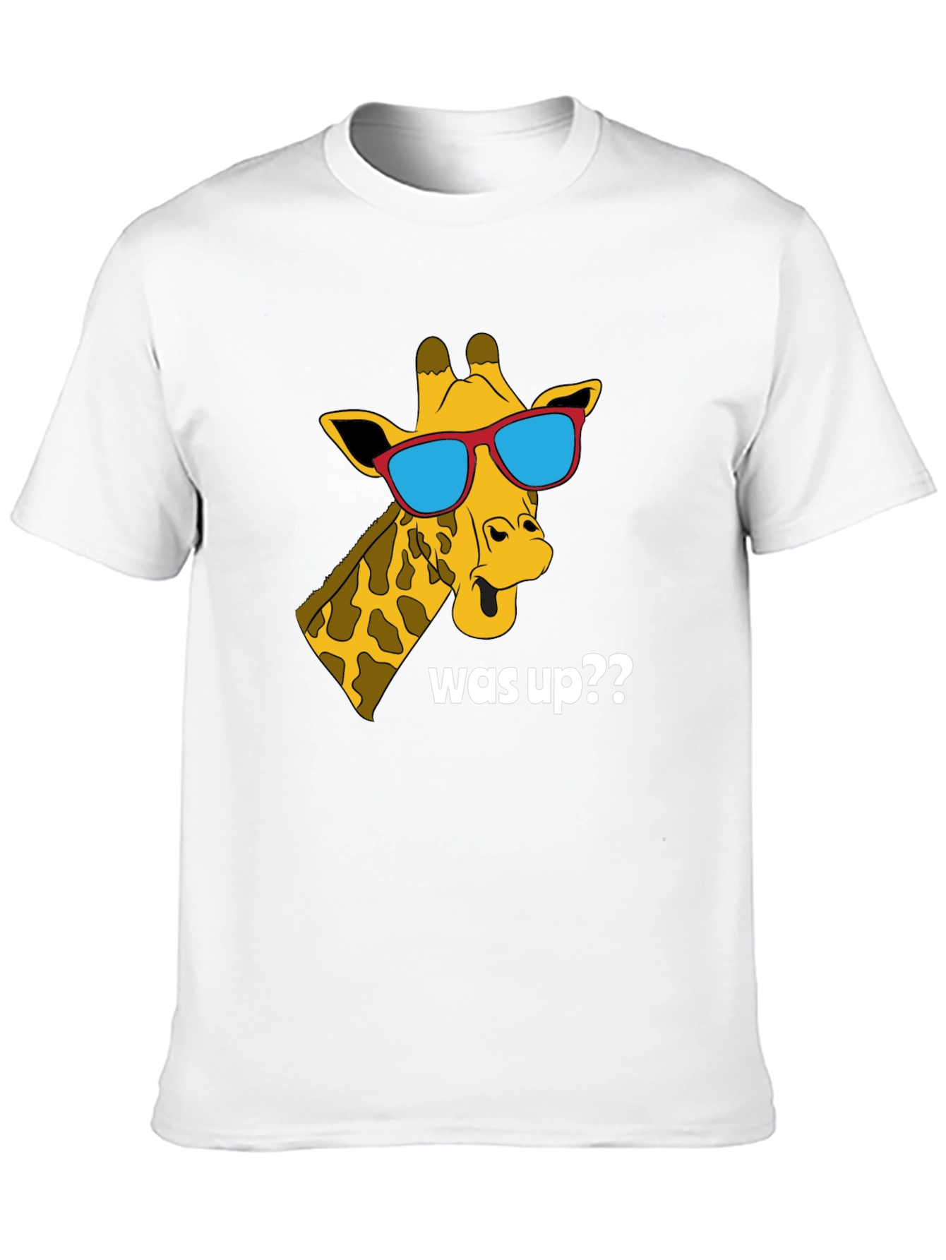 Cool Giraffe Was Up?? T-Shirt - Black