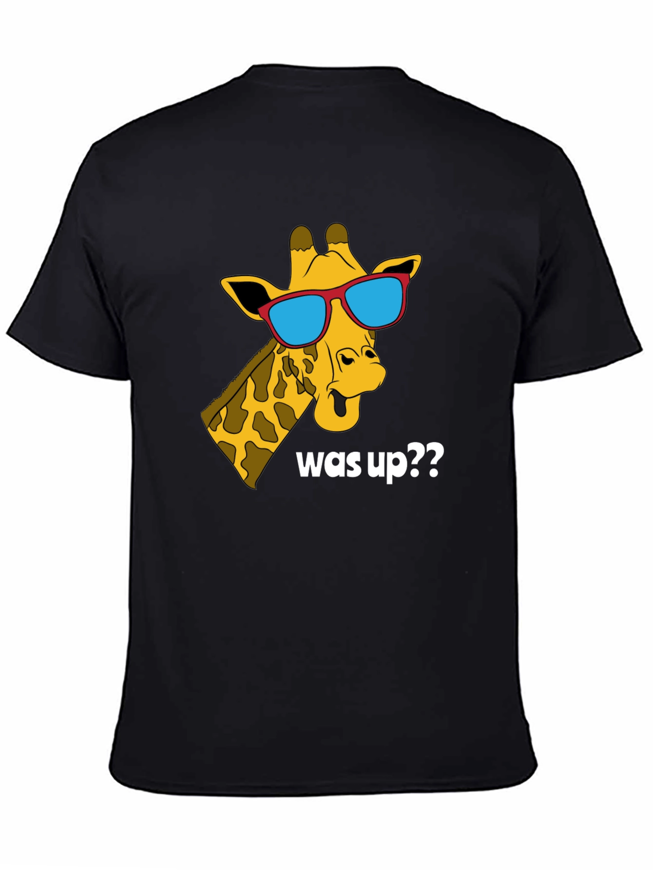Cool Giraffe Was Up?? T-Shirt - Black
