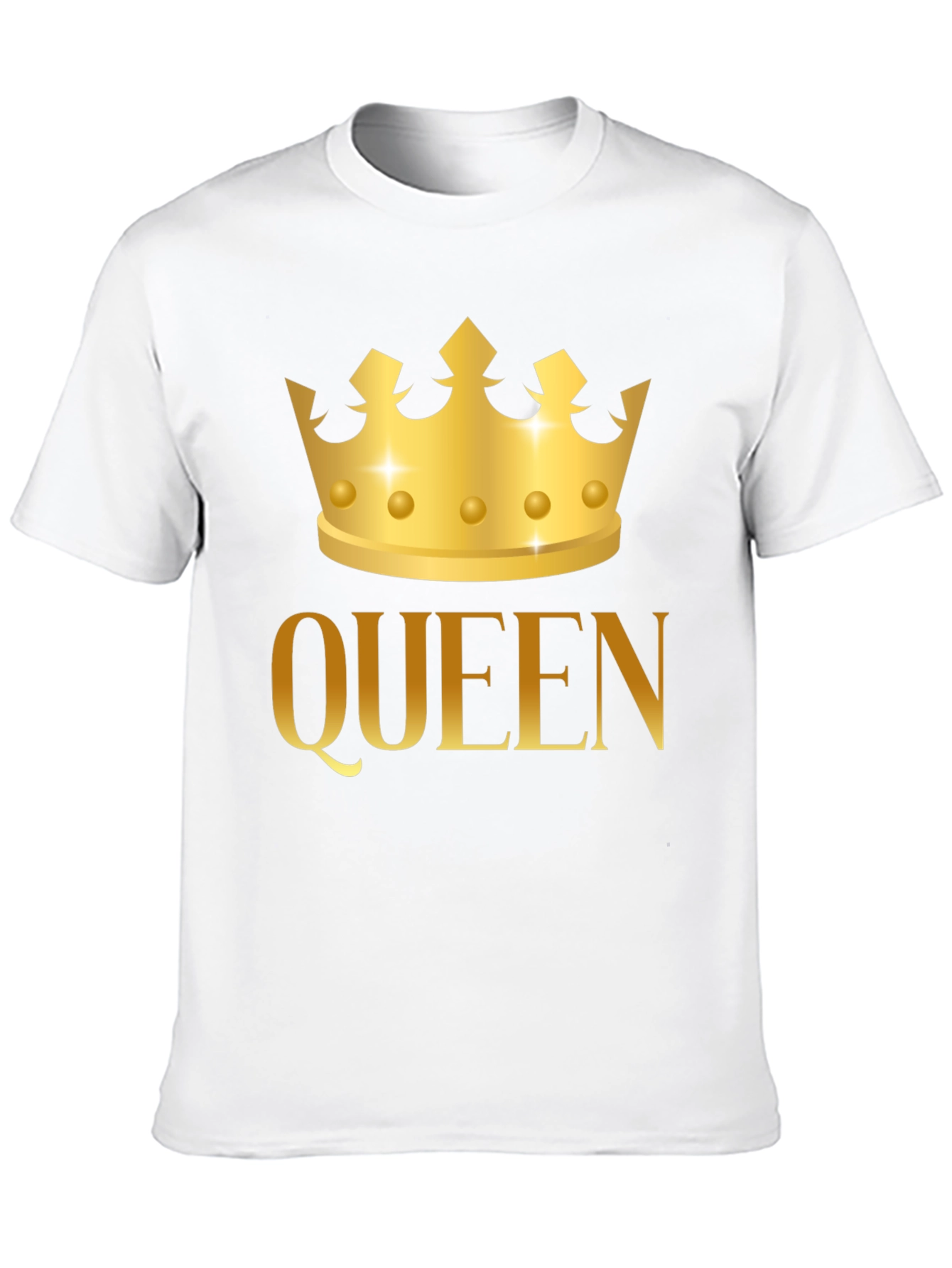 Queen Crown Graphic Tee - Gold Print