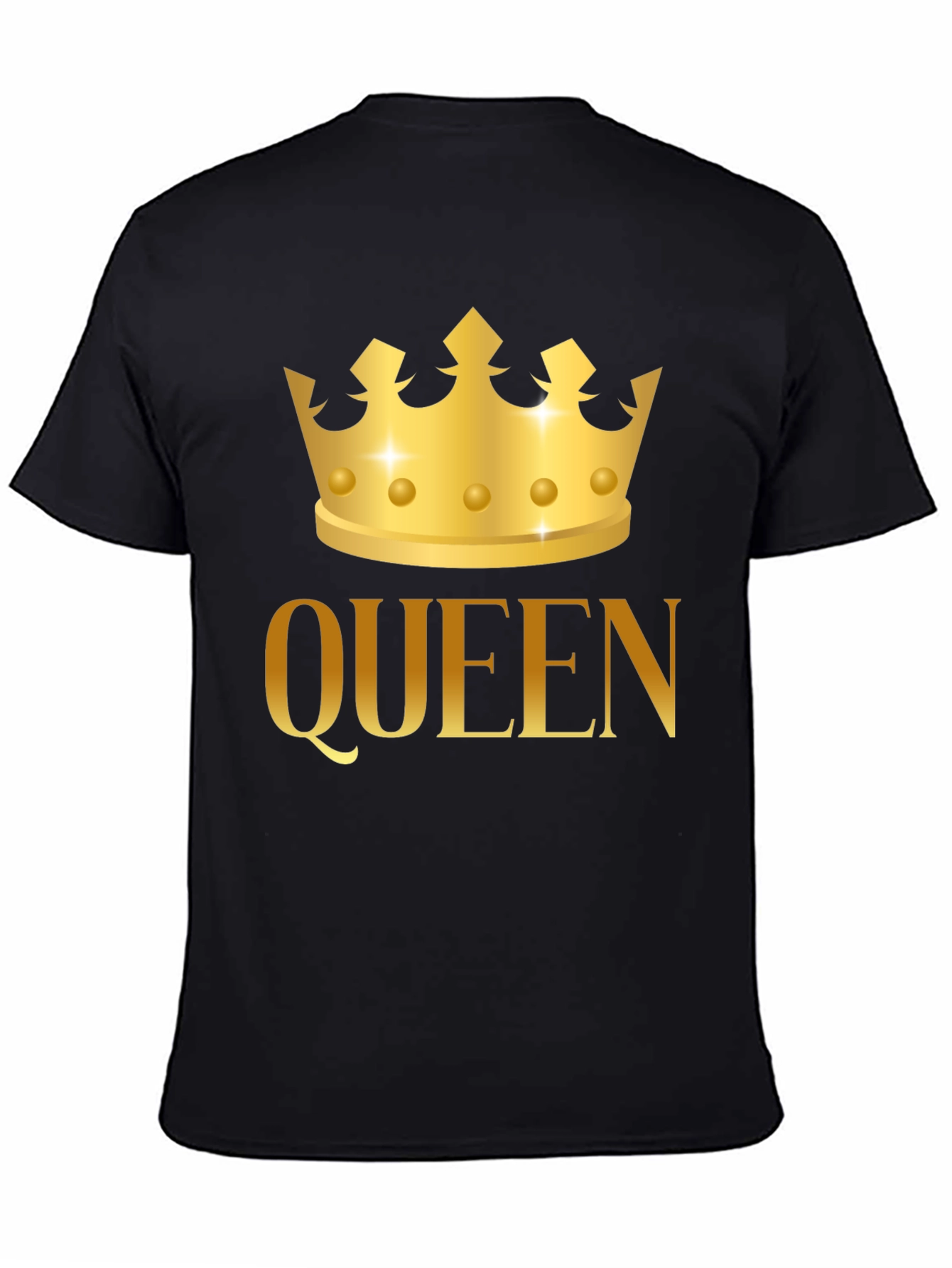 Queen Crown Graphic Tee - Gold Print
