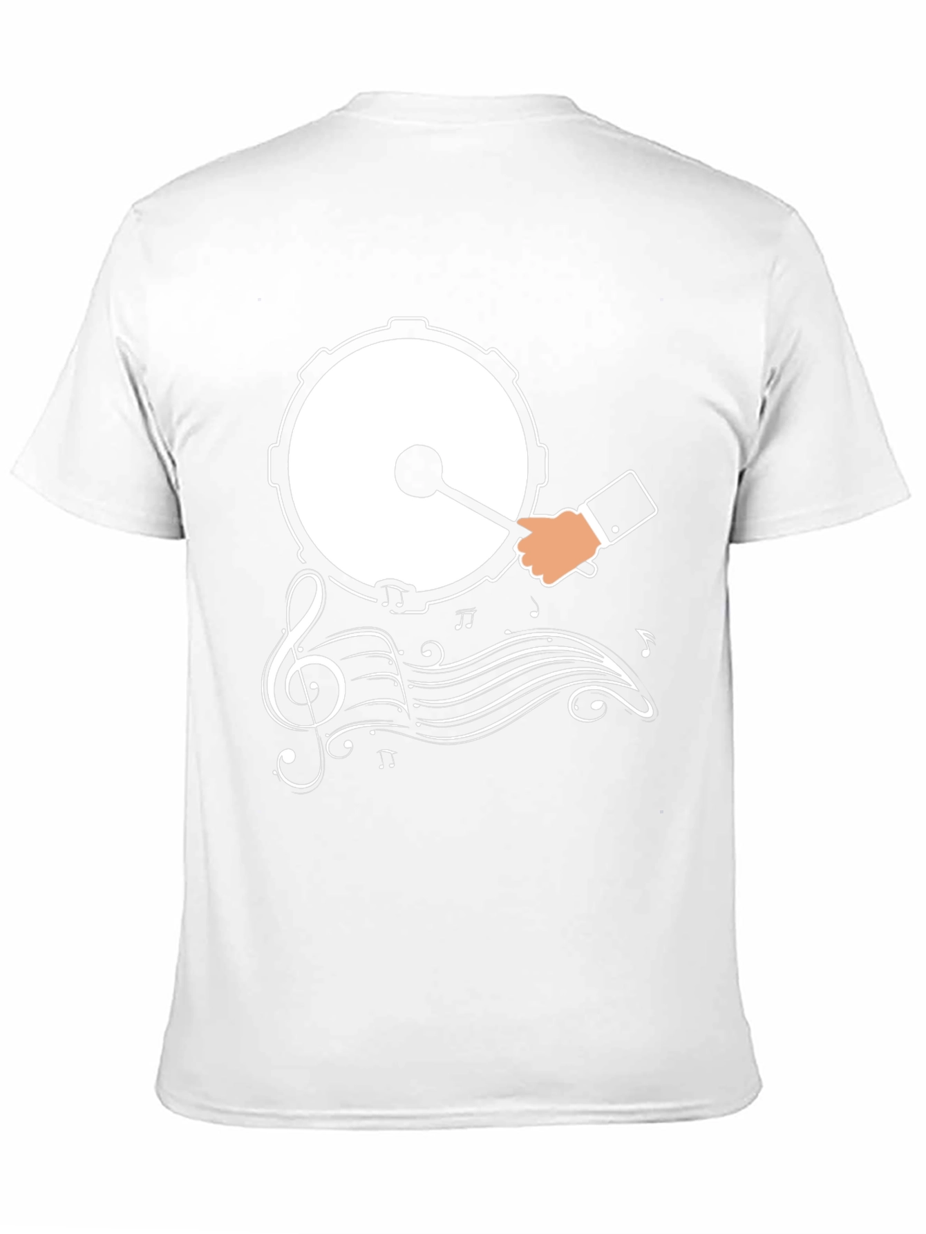 Drum & Music Graphic T-Shirt - Black