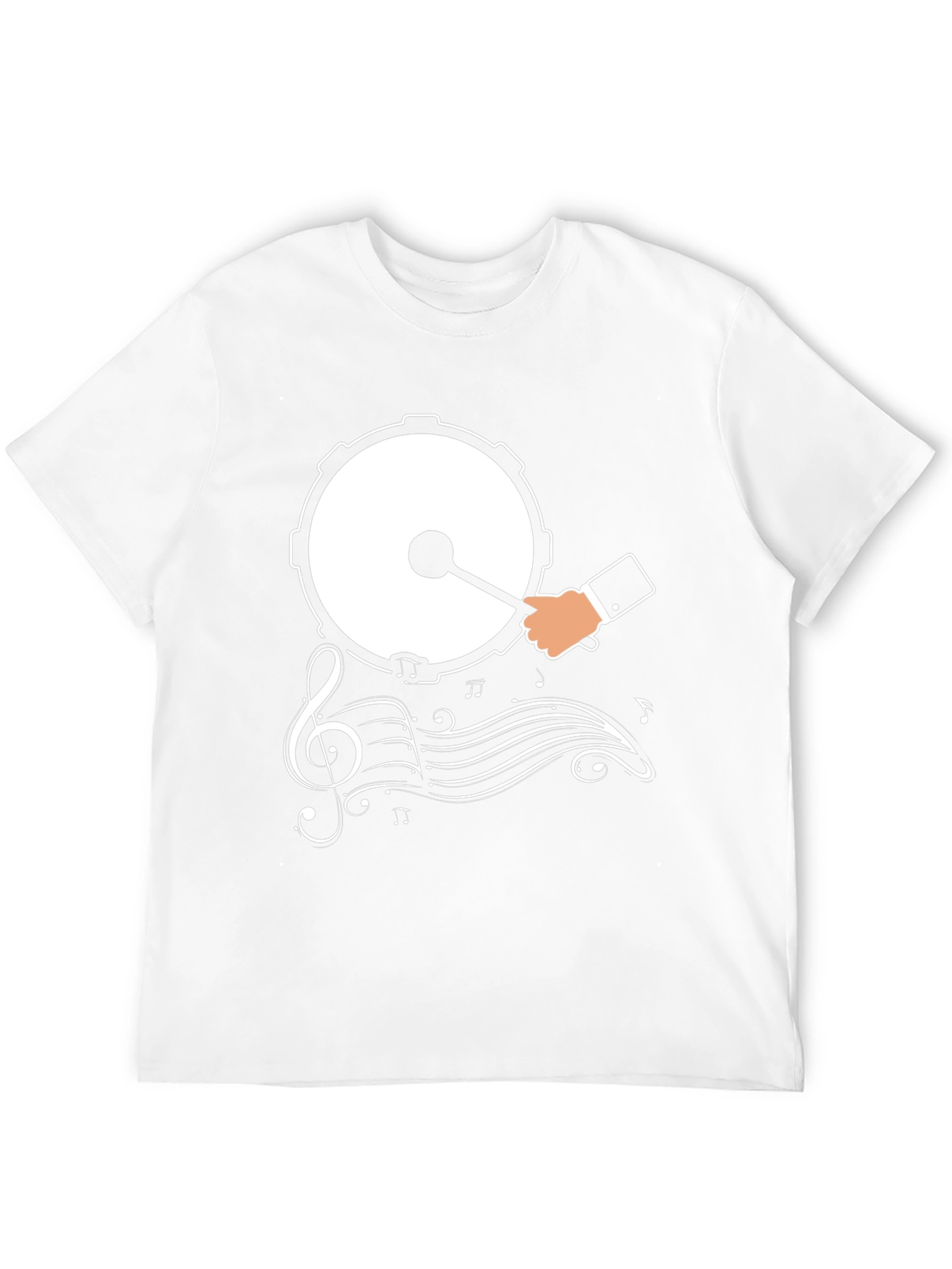 Drum & Music Graphic T-Shirt - Black