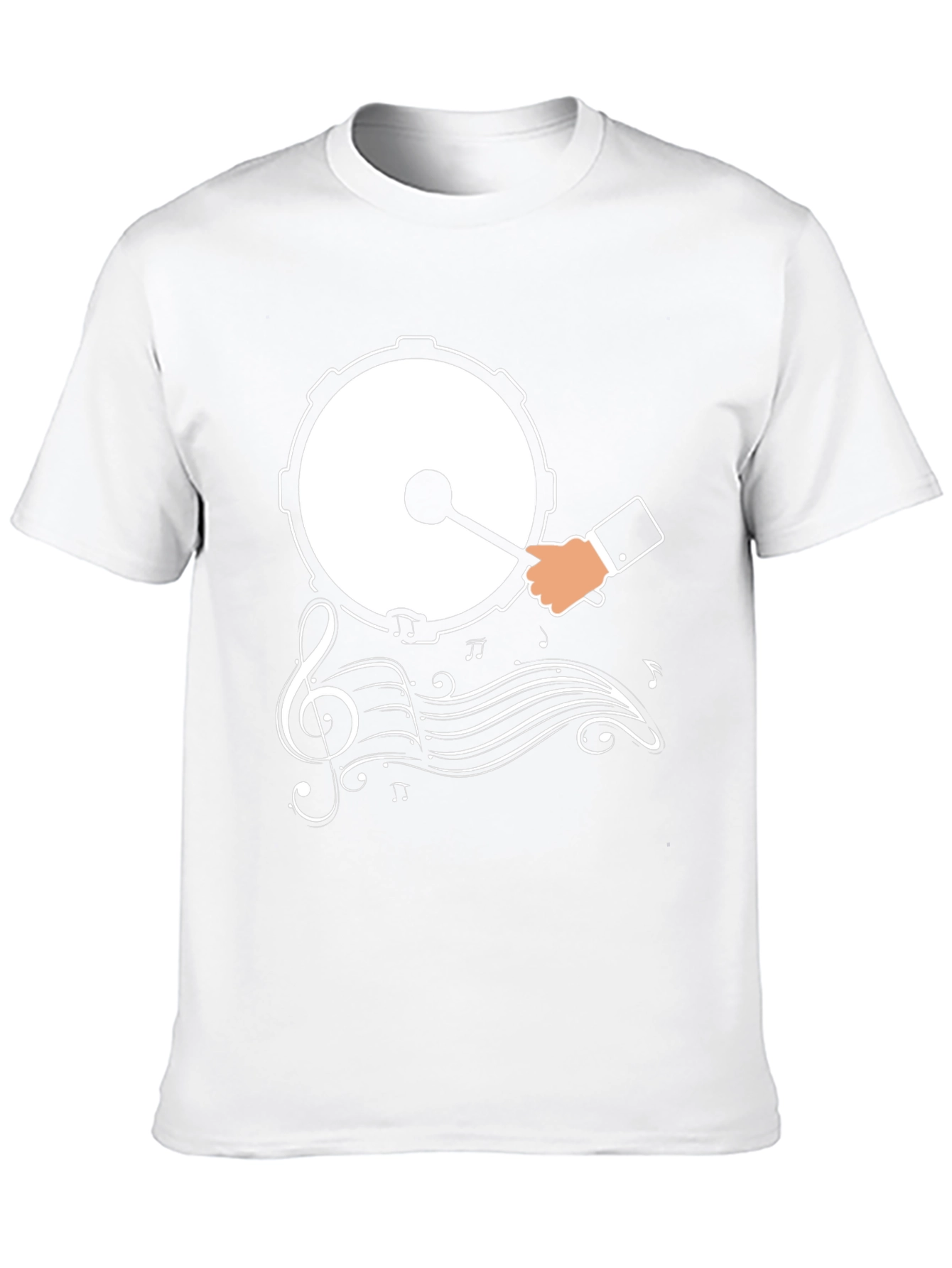 Drum & Music Graphic T-Shirt - Black