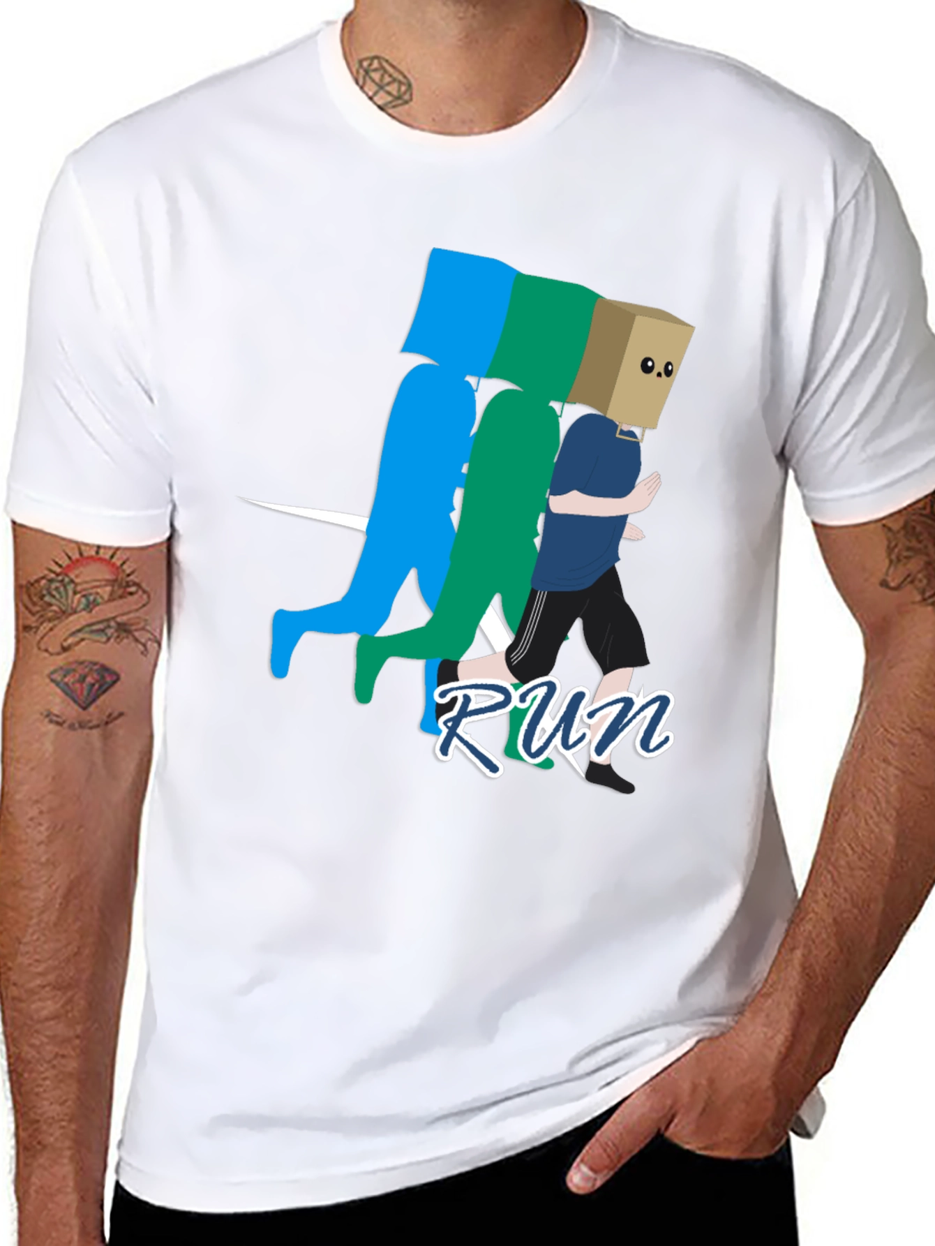 Run! Graphic Print T-Shirt - Stylish Casual Wear
