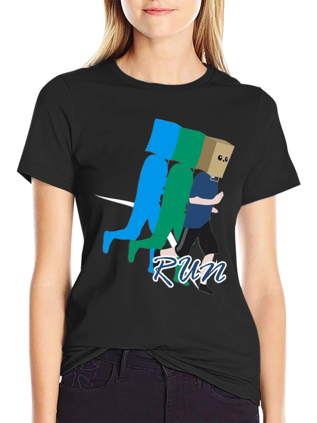 Run! Graphic Print T-Shirt - Stylish Casual Wear