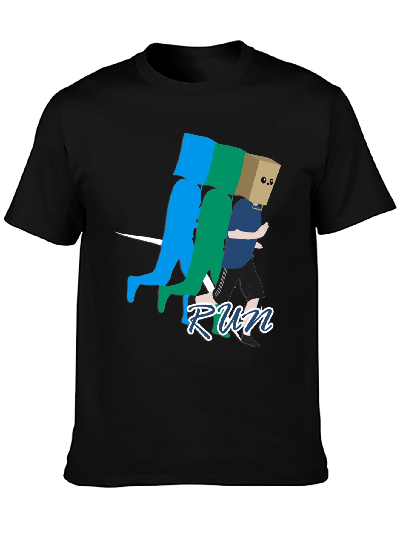 Run! Graphic Print T-Shirt - Stylish Casual Wear
