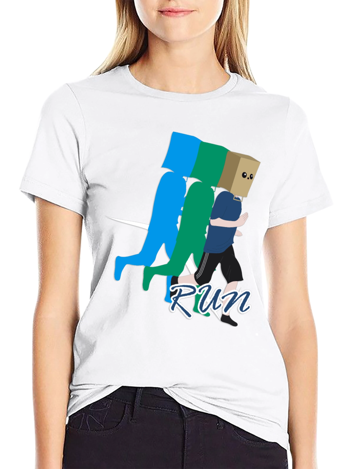 Run! Graphic Print T-Shirt - Stylish Casual Wear