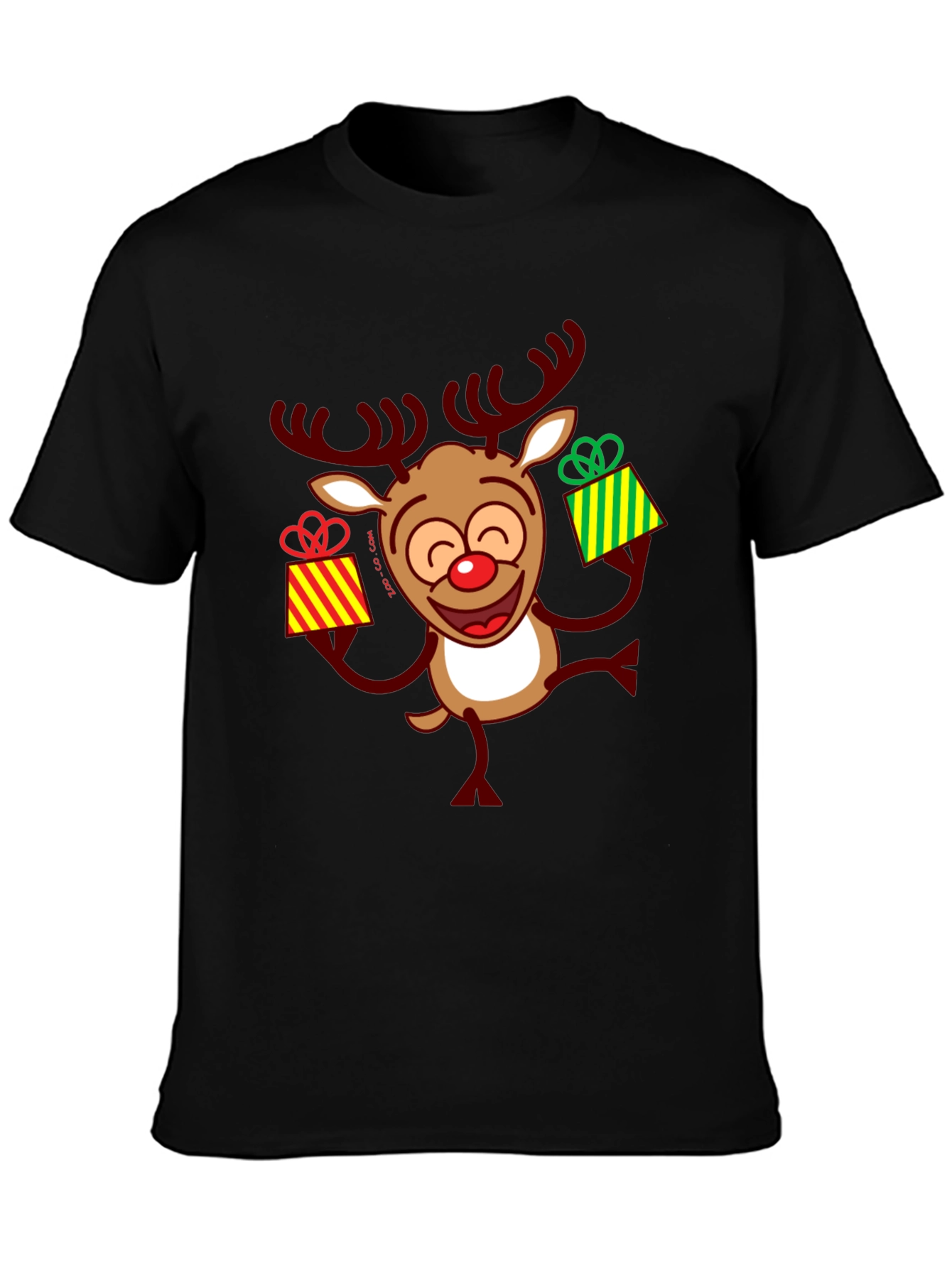 Festive Reindeer Christmas Graphic Tee