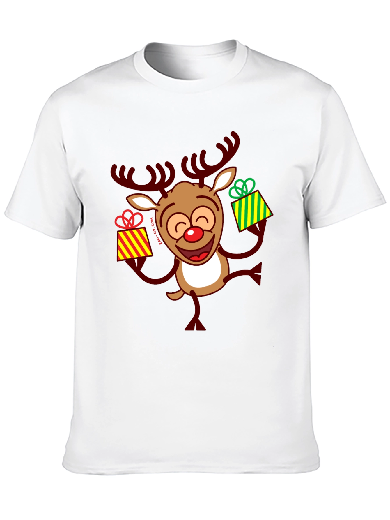 Festive Reindeer Christmas Graphic Tee