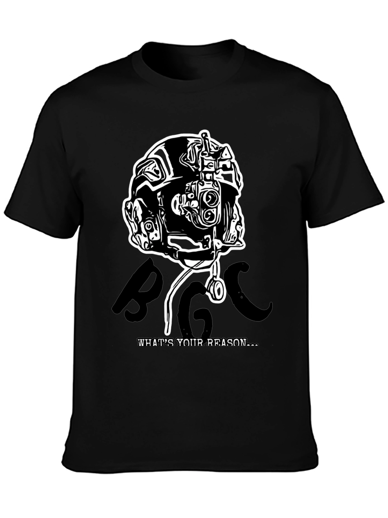 Tactical Helmet Graphic T-Shirt - Military Style