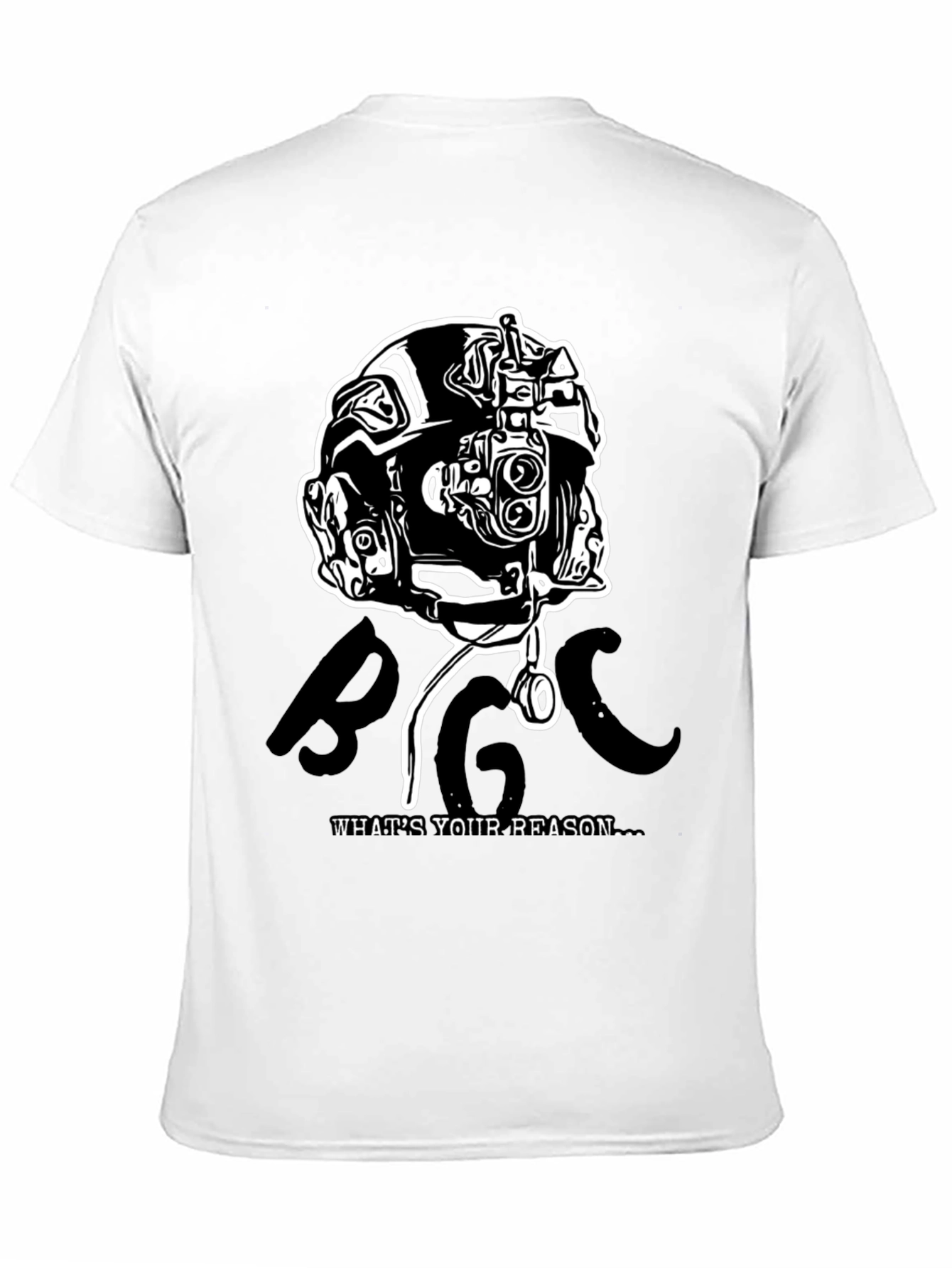 Tactical Helmet Graphic T-Shirt - Military Style