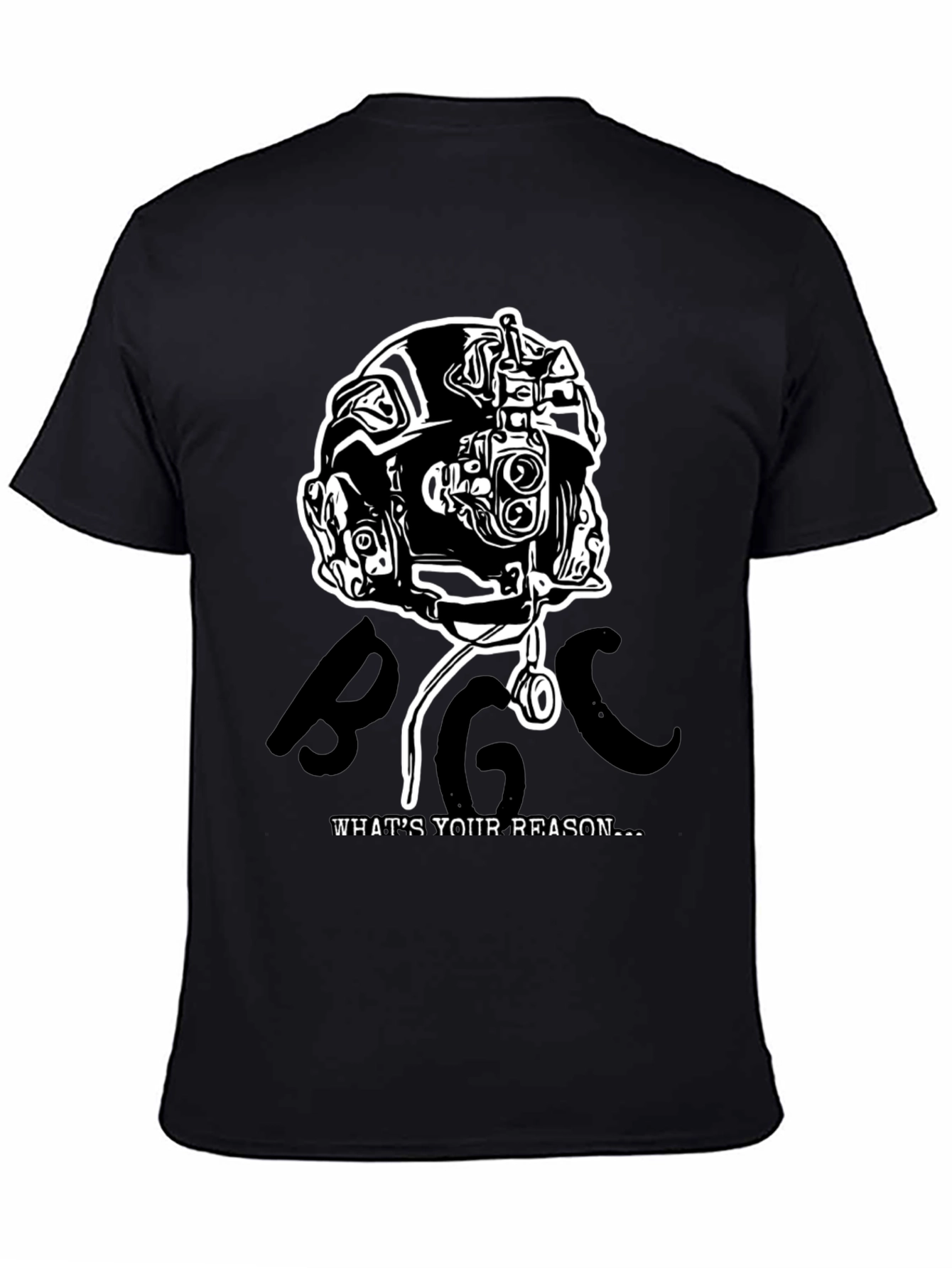 Tactical Helmet Graphic T-Shirt - Military Style