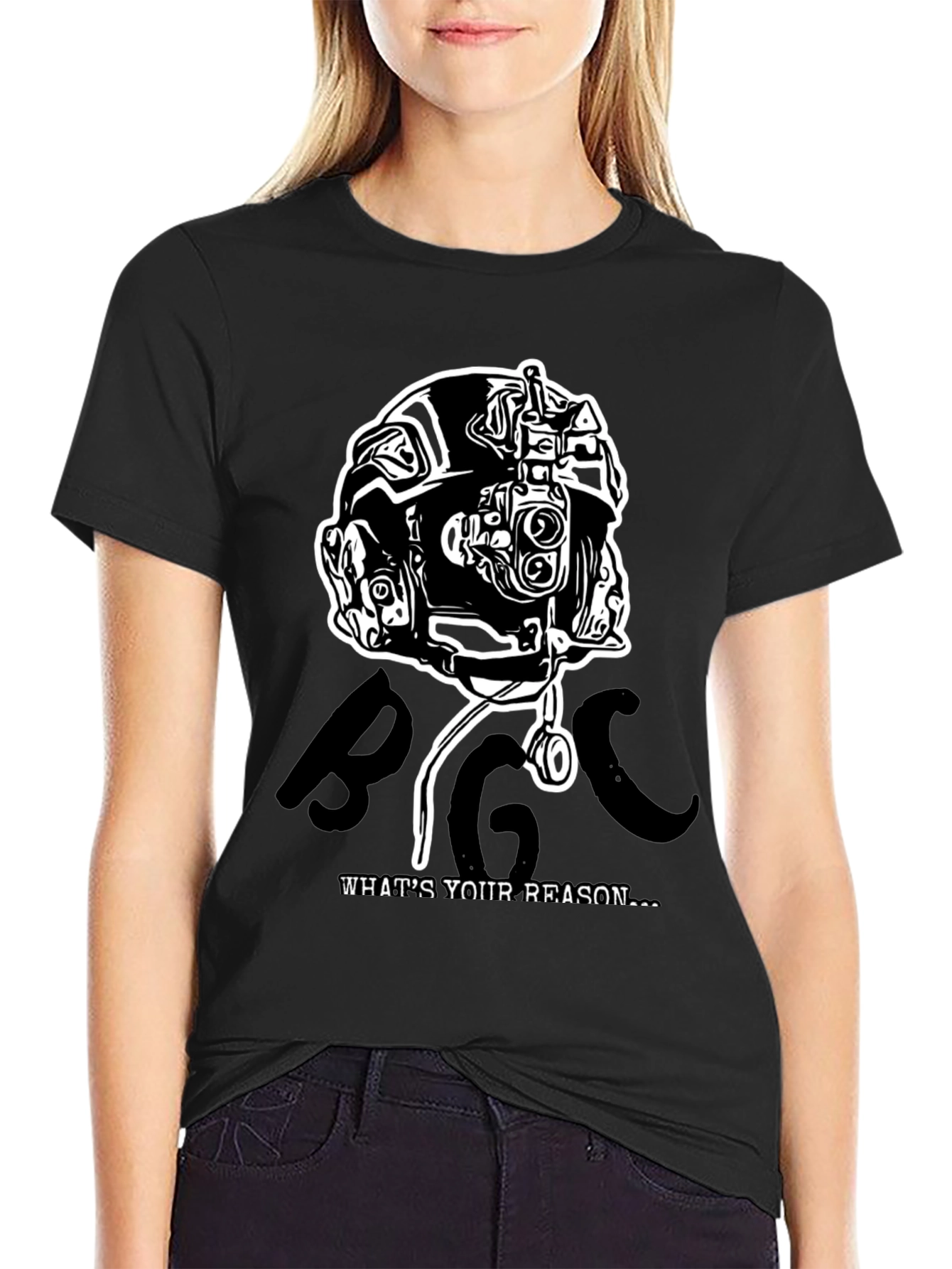 Tactical Helmet Graphic T-Shirt - Military Style