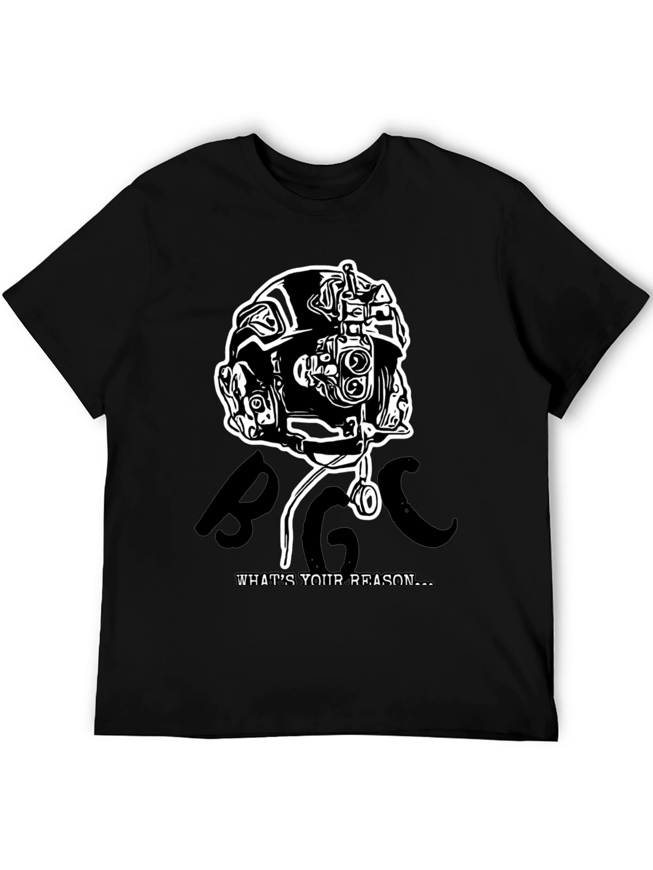 Tactical Helmet Graphic T-Shirt - Military Style