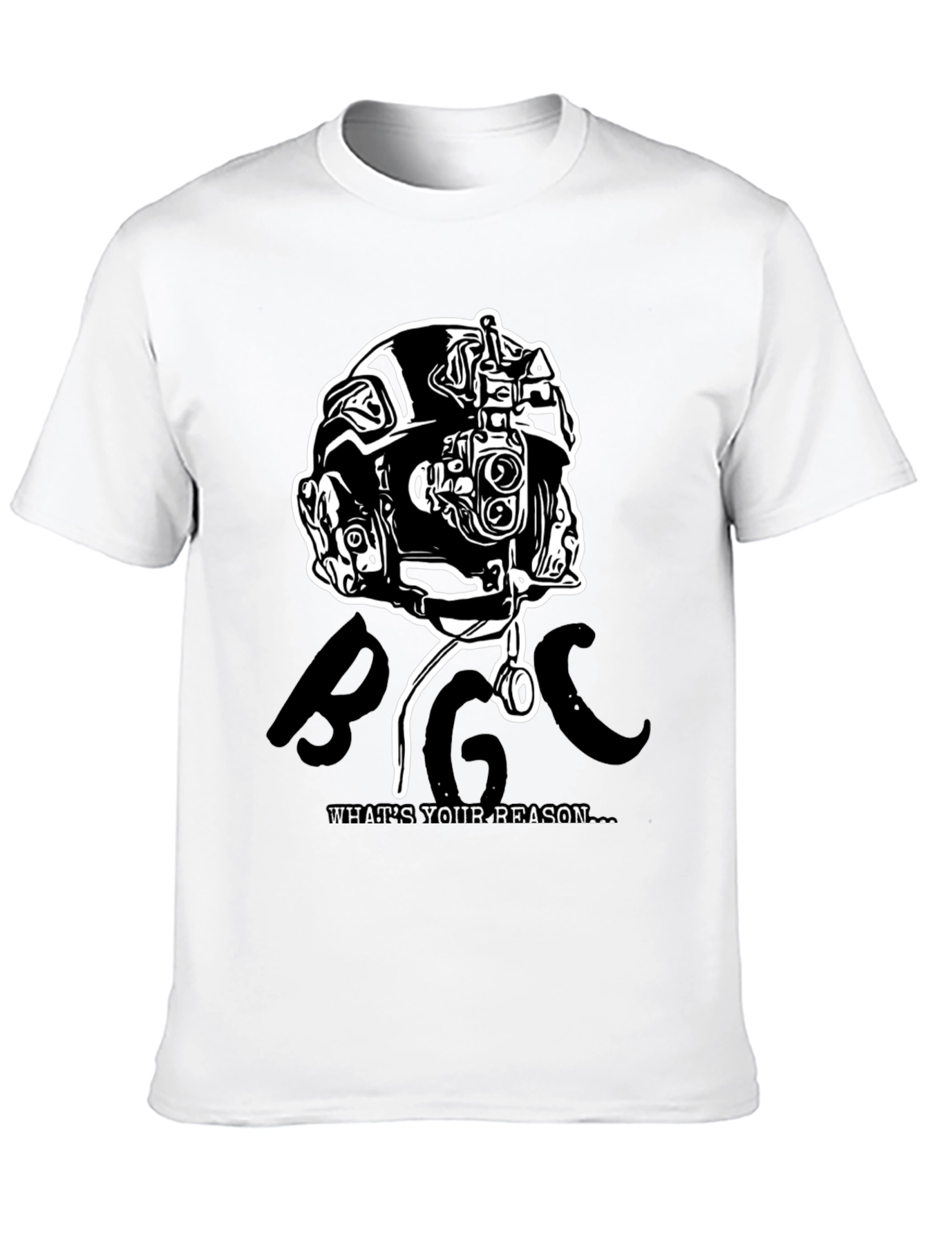 Tactical Helmet Graphic T-Shirt - Military Style