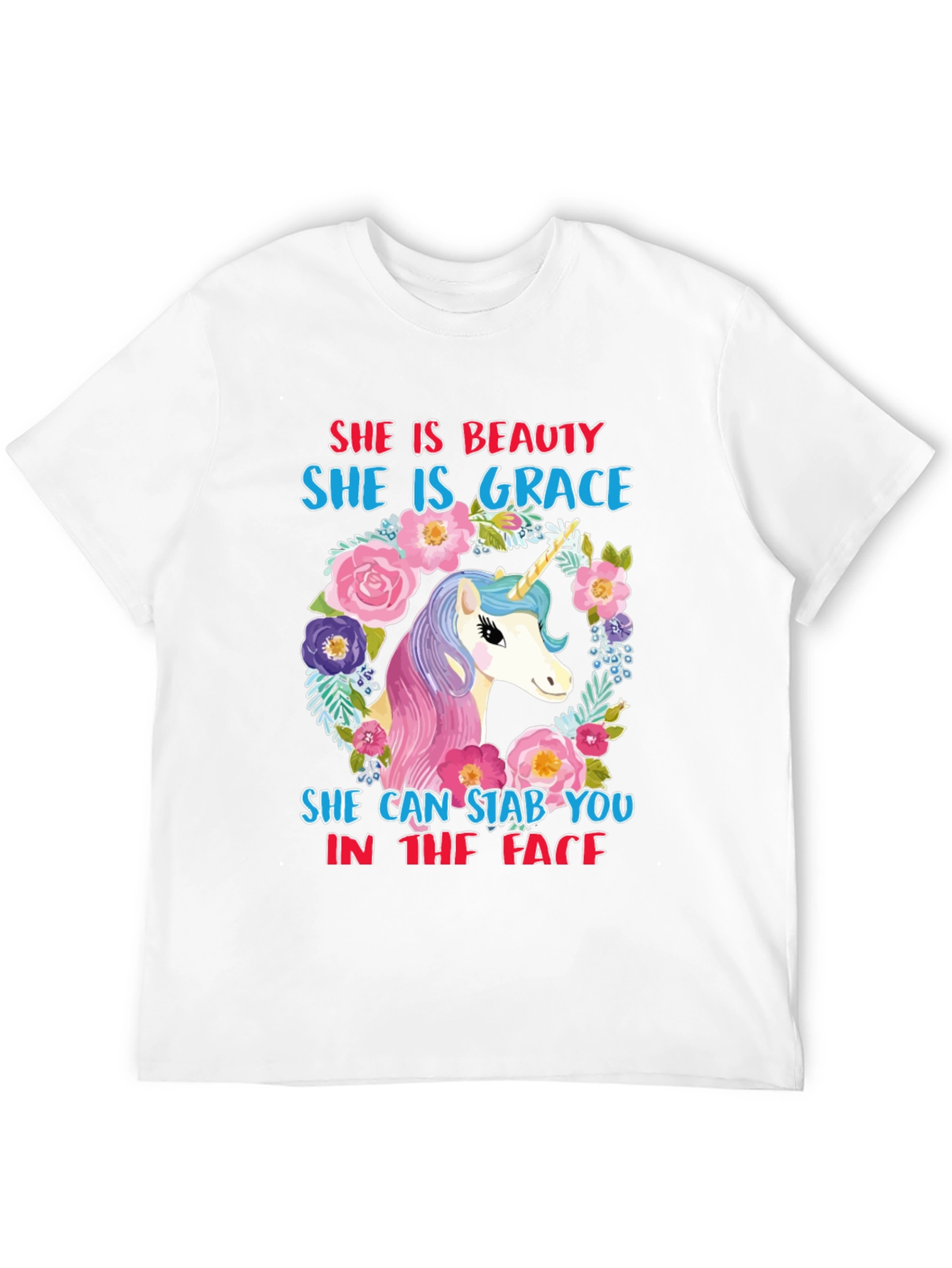Funny Unicorn T-Shirt: Beauty & Grace!