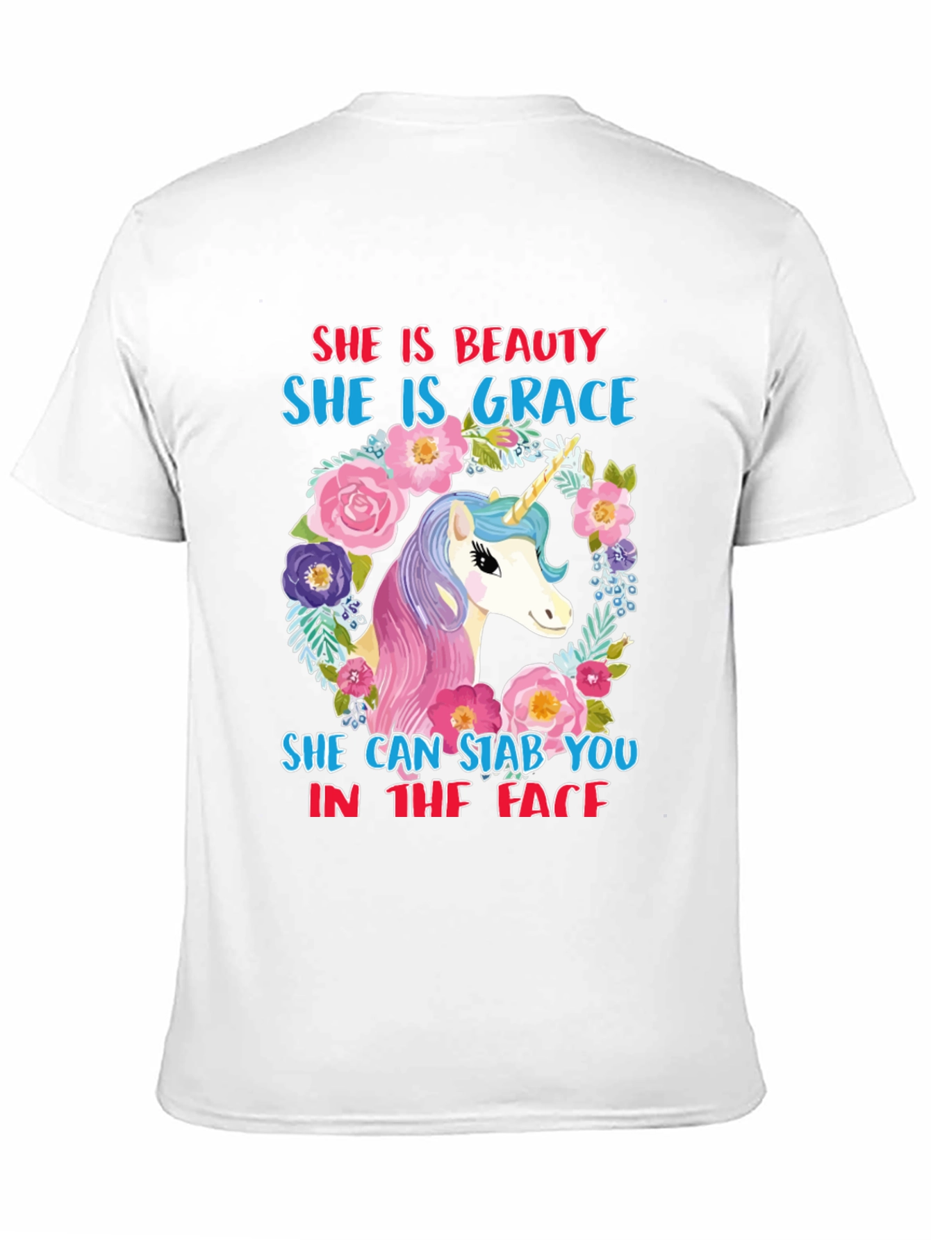 Funny Unicorn T-Shirt: Beauty & Grace!