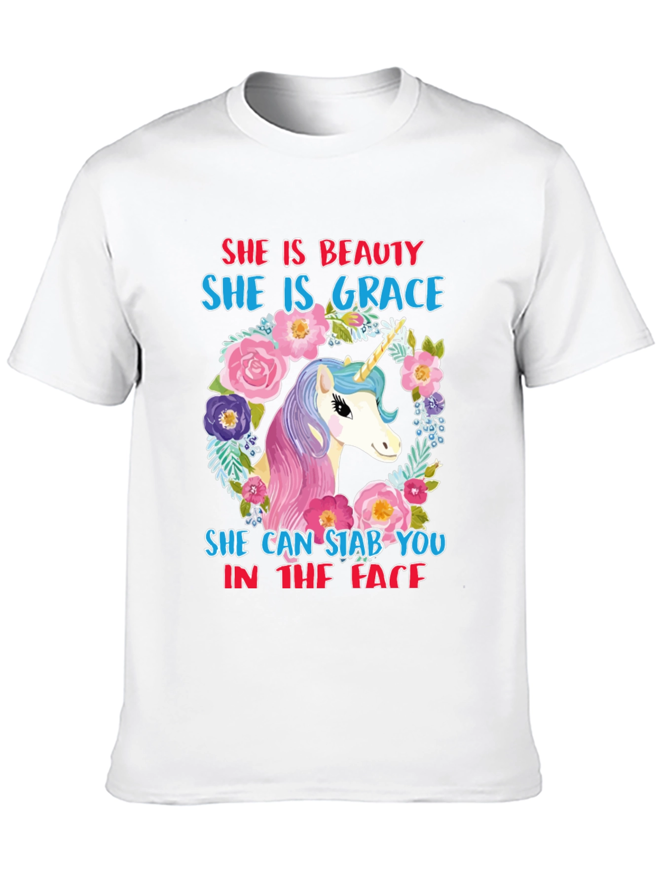 Funny Unicorn T-Shirt: Beauty & Grace!