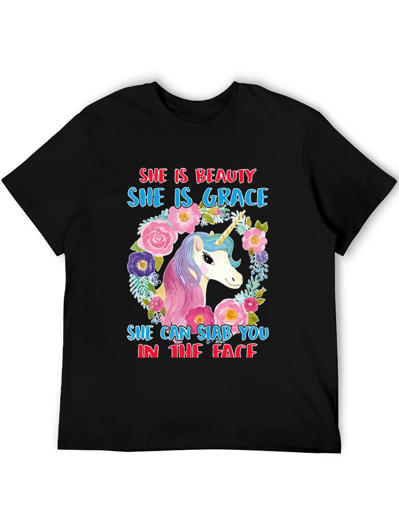Funny Unicorn T-Shirt: Beauty & Grace!