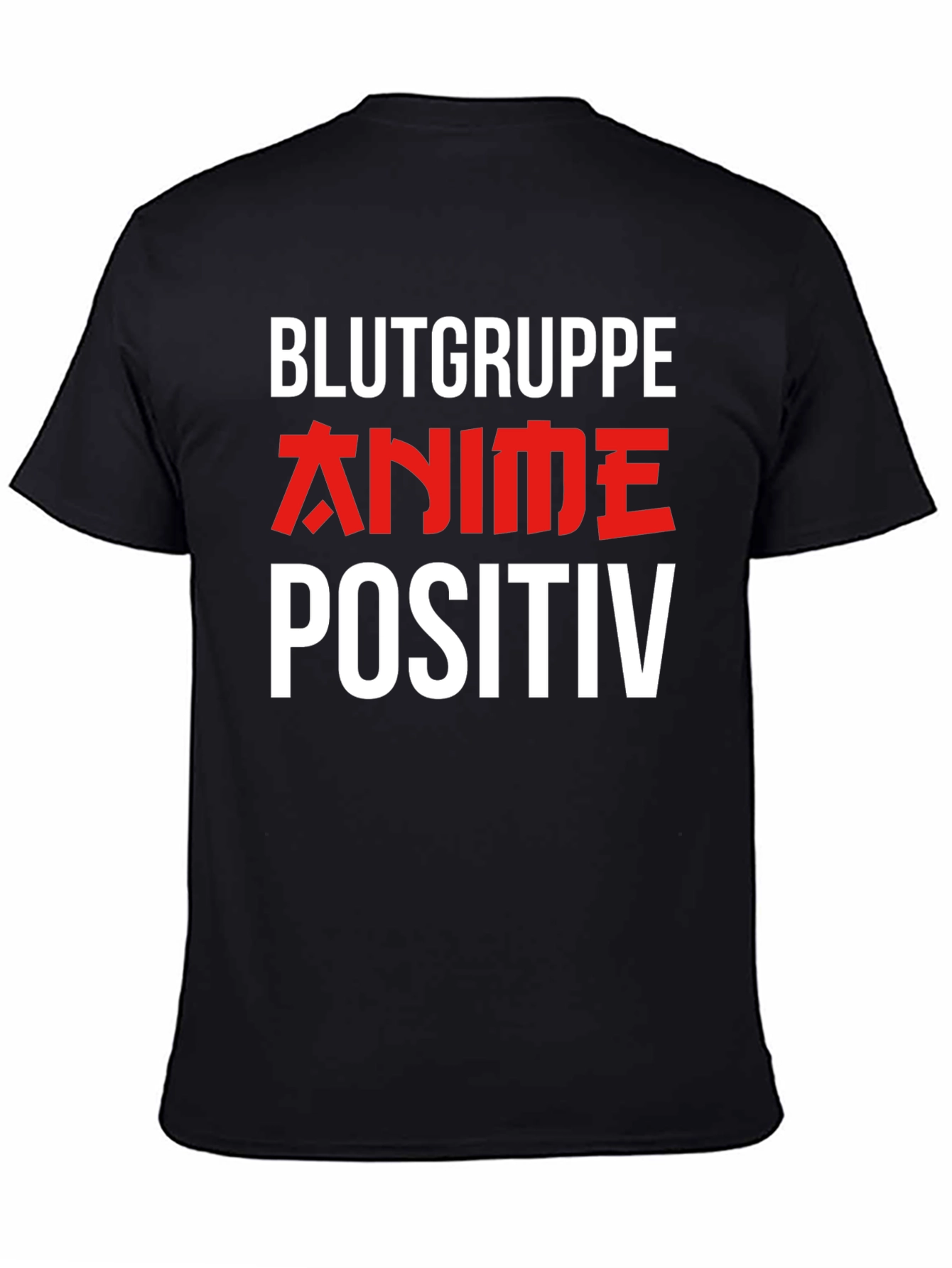 Anime Positiv Graphic Tee - Black