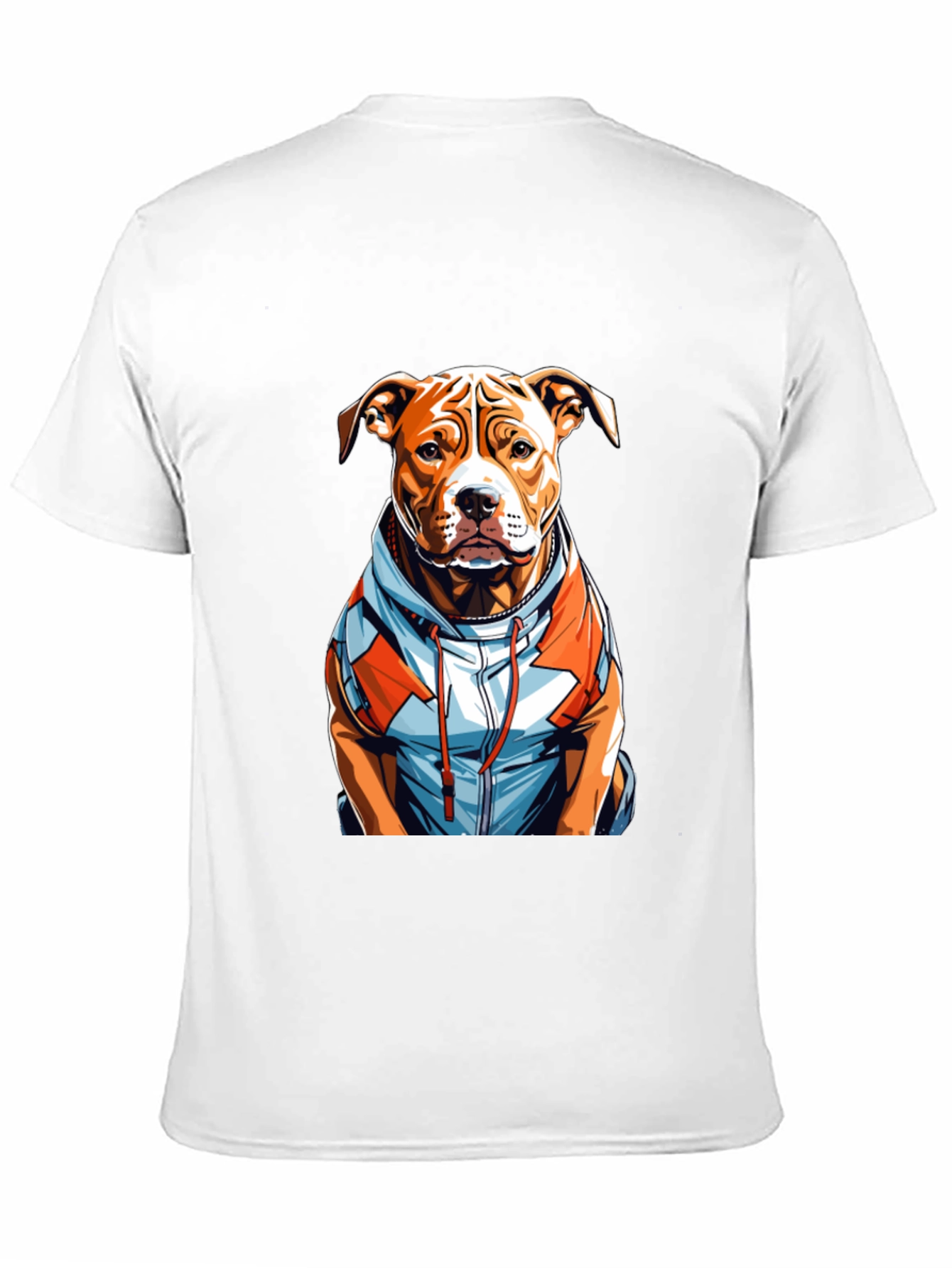 Pitbull Dog in Hoodie Graphic T-Shirt