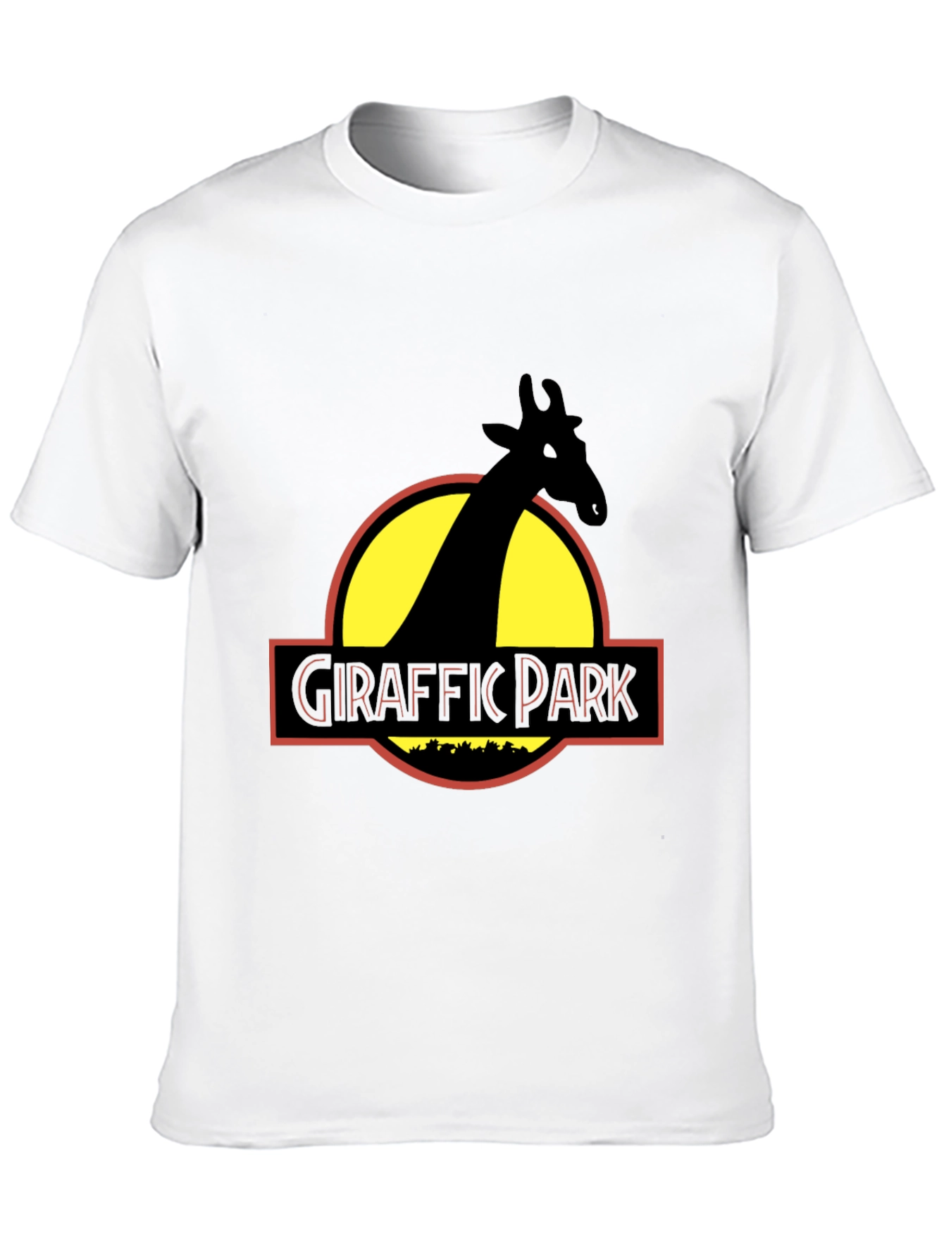 Giraffe Park Graphic Tee - Jurassic Humor T-Shirt