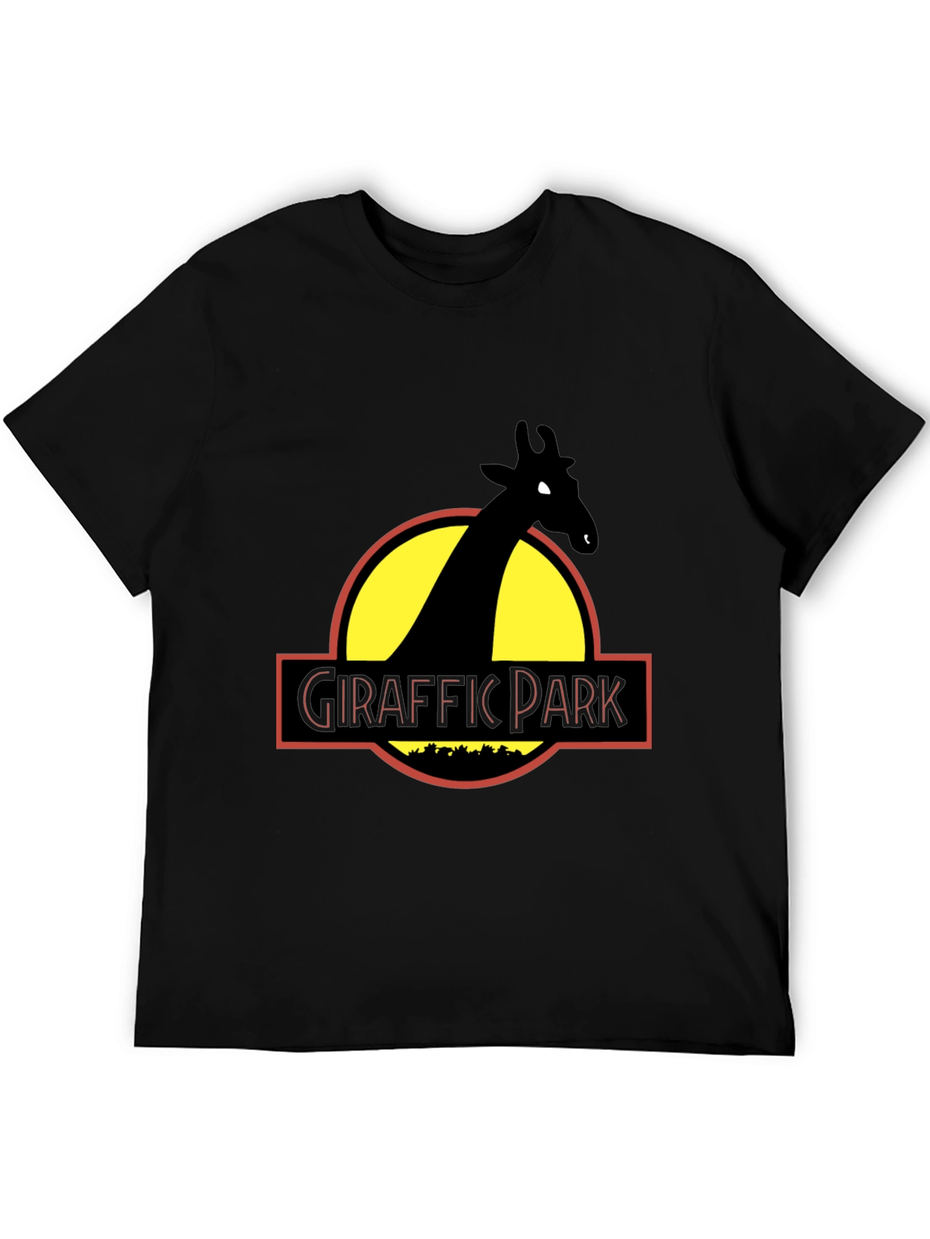 Giraffe Park Graphic Tee - Jurassic Humor T-Shirt
