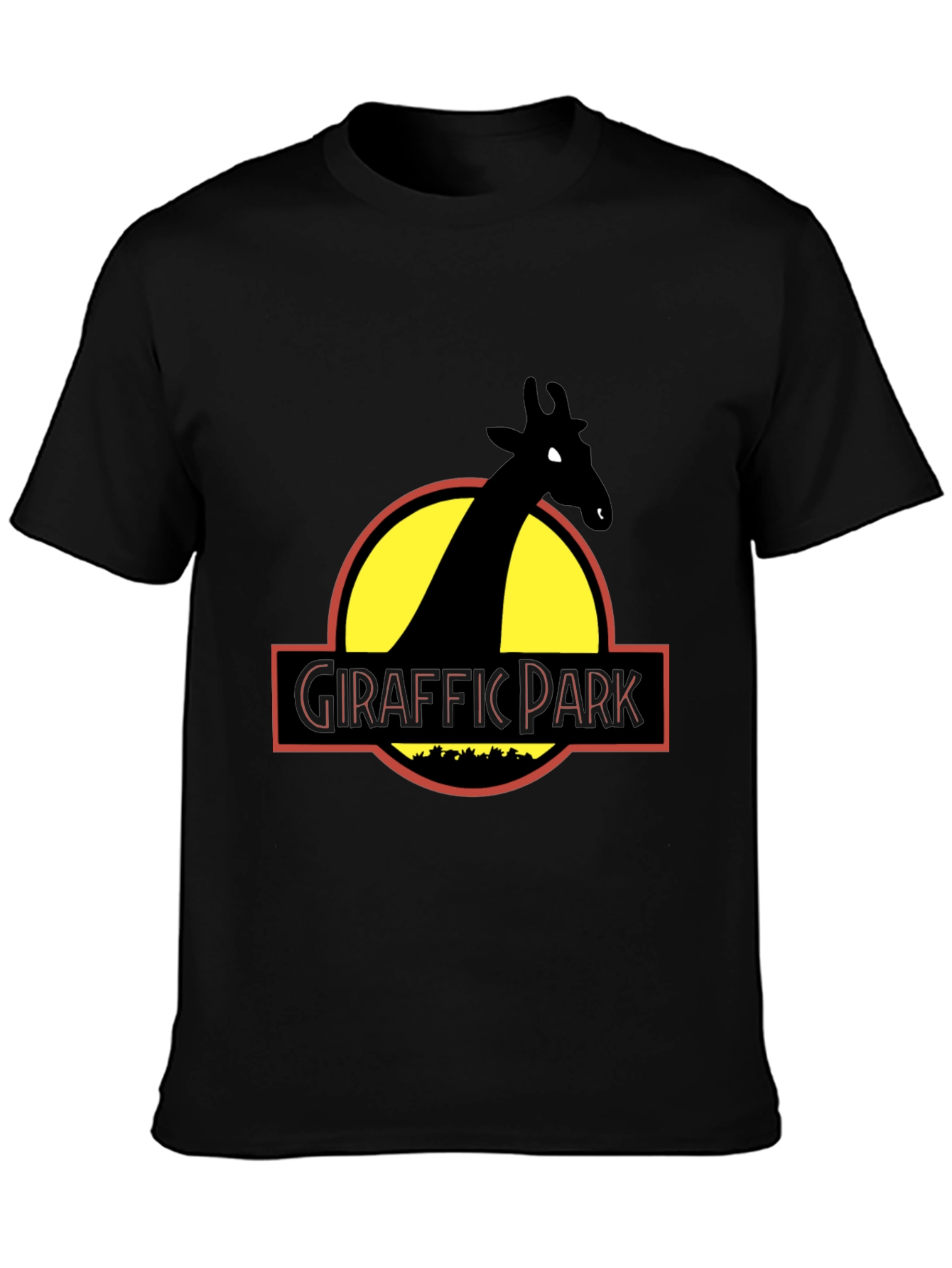 Giraffe Park Graphic Tee - Jurassic Humor T-Shirt