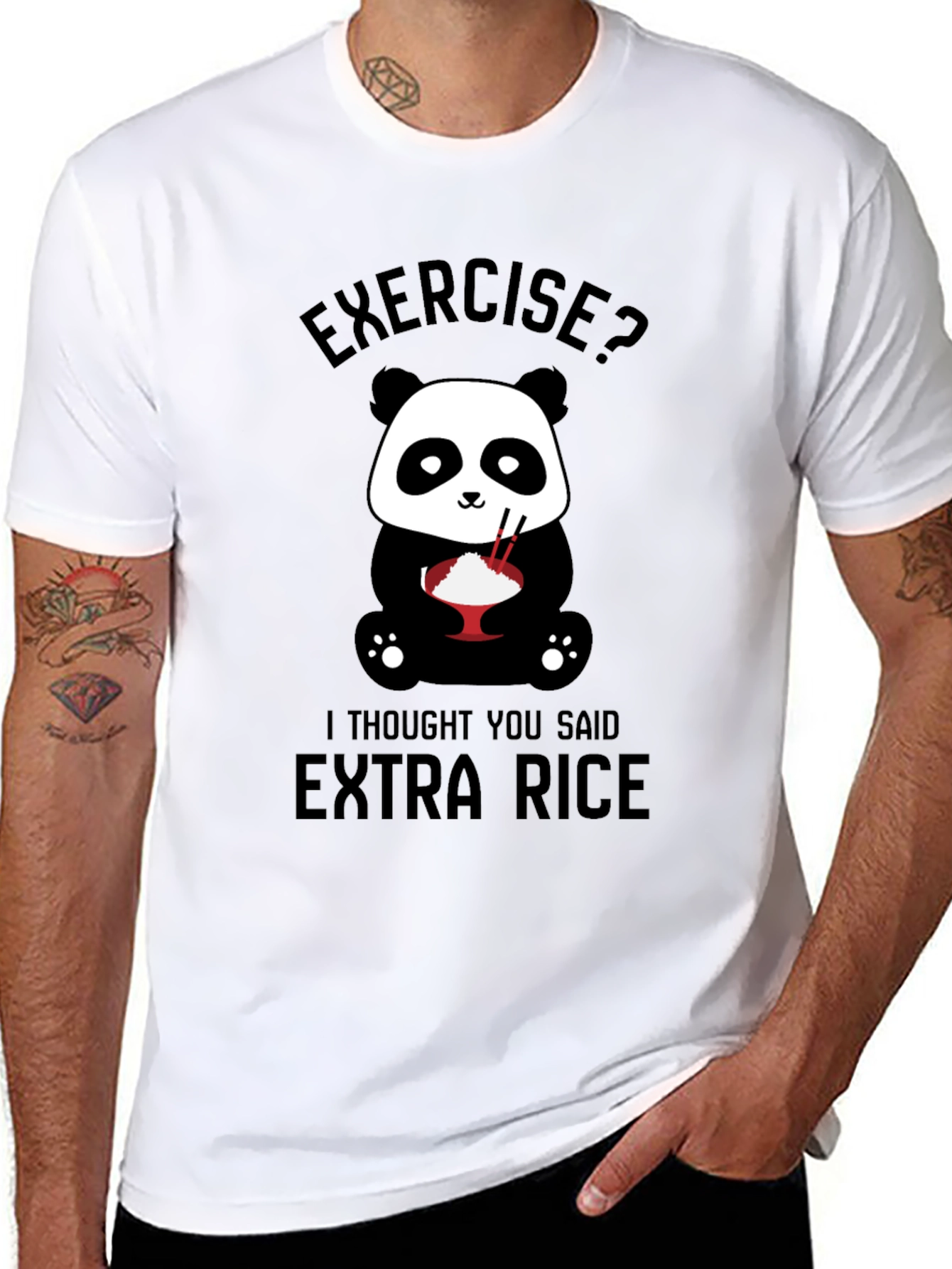 Funny Panda T-Shirt - Extra Rice
